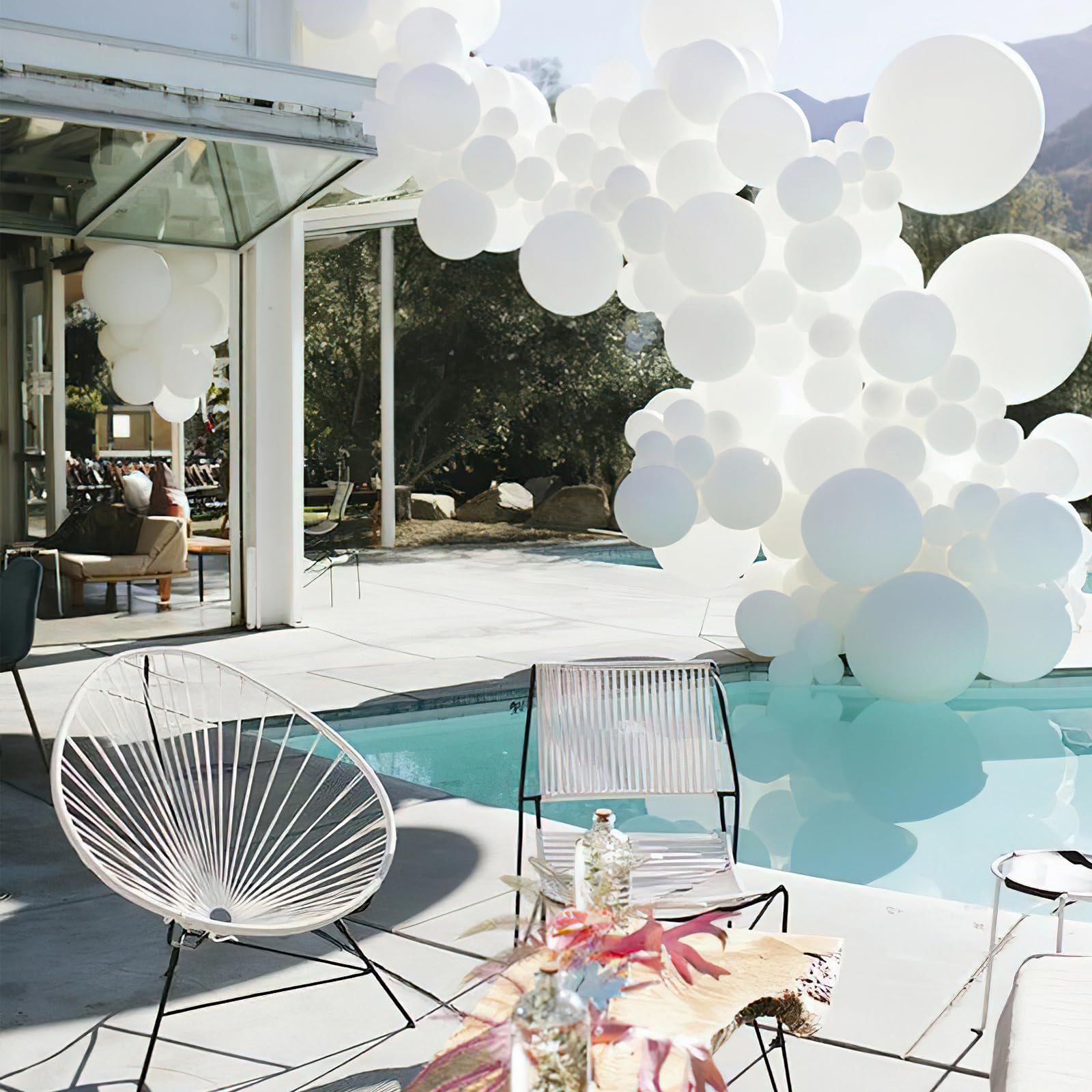 PartyWoo White Balloons - 85 Pack Mixed Sizes (5, 10, 12, 18 Inch) for Balloon Garland, Arch, Backdrop - Perfect for Birthday Party Decorations, Wedding Decor, Baby Shower, Bridal Shower & Anniversary Celebrations
