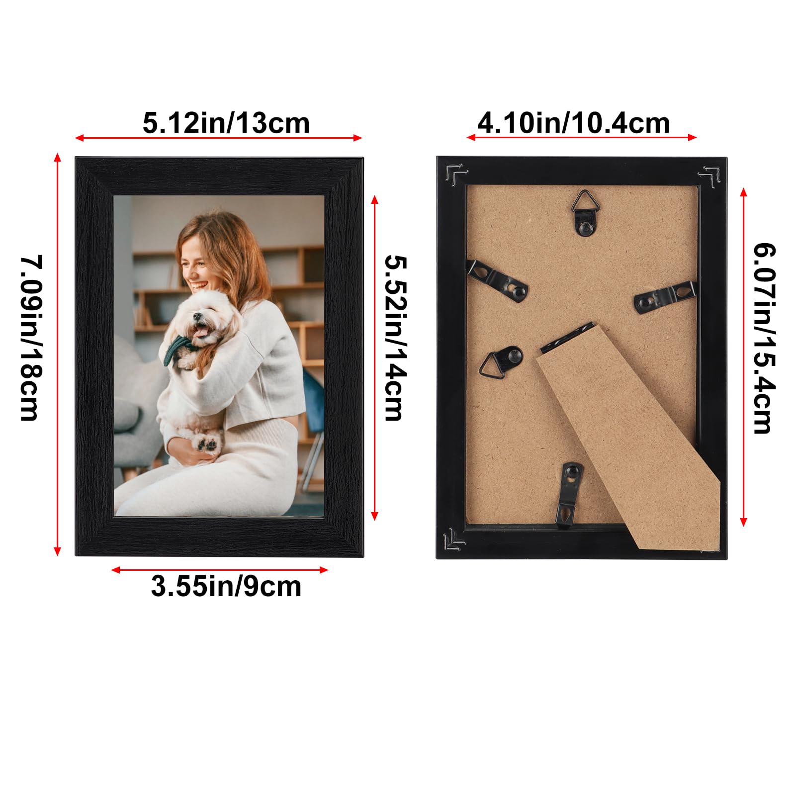 Giftgarden 12 Pack 4x6 Picture Frames Black - 4 x 6 Photo Frames Bulk for Wall or Tabletop Display - Perfect for Home Decor, Office, Wedding Photos & Family Memories