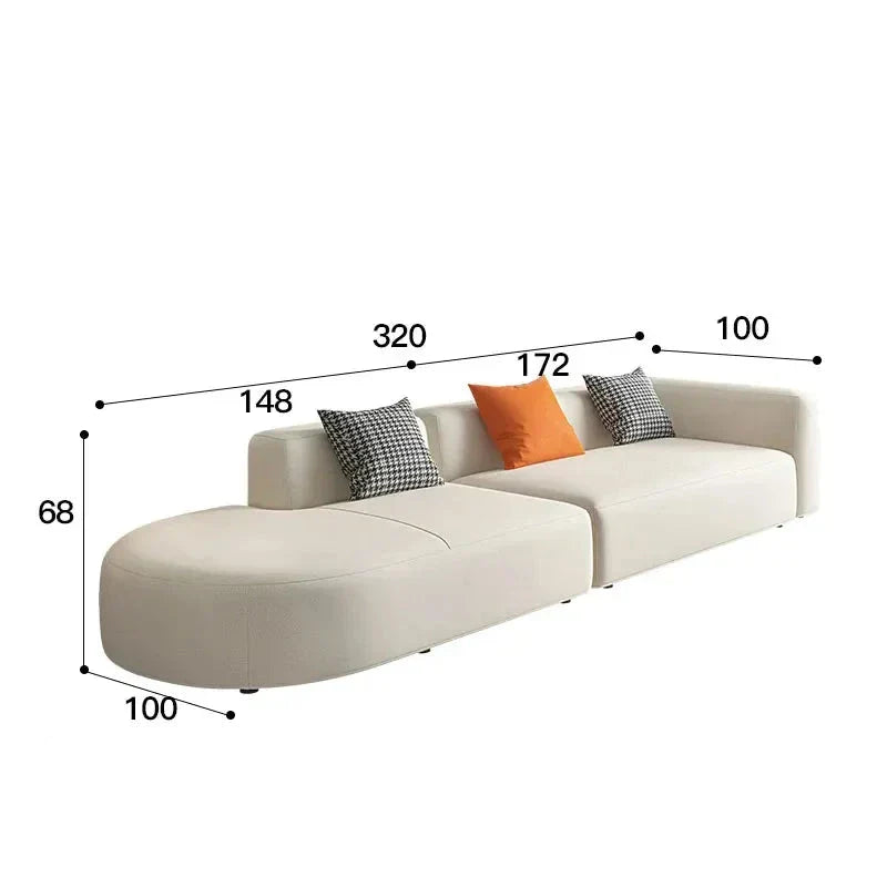 Modern Corner Sectional Lazy Floor Sofa - Comfortable Chaise Lounge for Small Spaces, Living Room, Bedroom, or Home Theater - Soft Fabric & Stylish Design for Relaxing, Lounging, and Entertaining