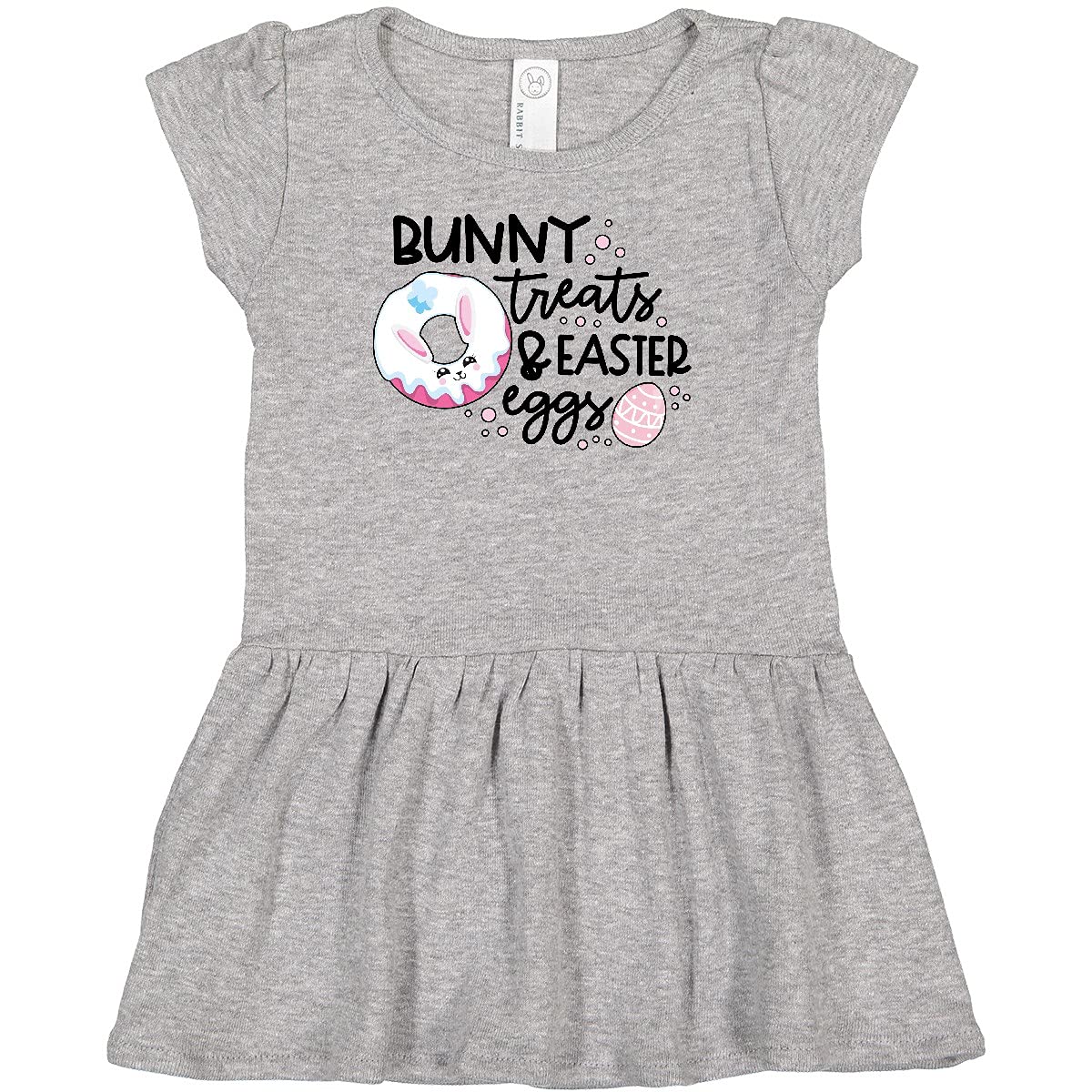 Inktastic Easter Bunny Treats & Easter Eggs Baby Dress - Cute Holiday Outfit for Infants, Easter Sunday Church, Spring Family Photos & Egg Hunt Events