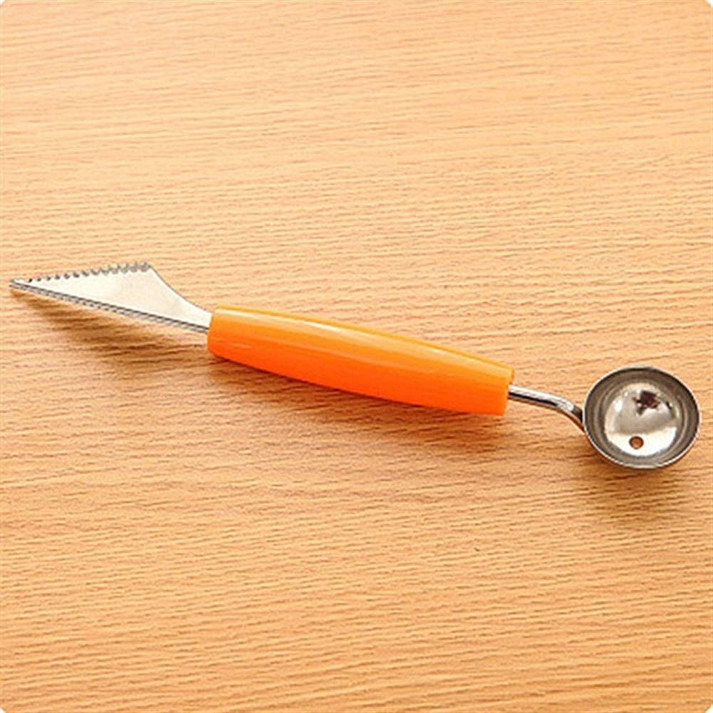 **DANDAN Watermelon Slicer & Fruit Platter Set - Carving Knife, Melon Spoon & Ice Cream Scoop - Kitchen Gadgets for Easy Fruit Cutting - Perfect for BBQs, Parties & Summer Snacks (Orange)**