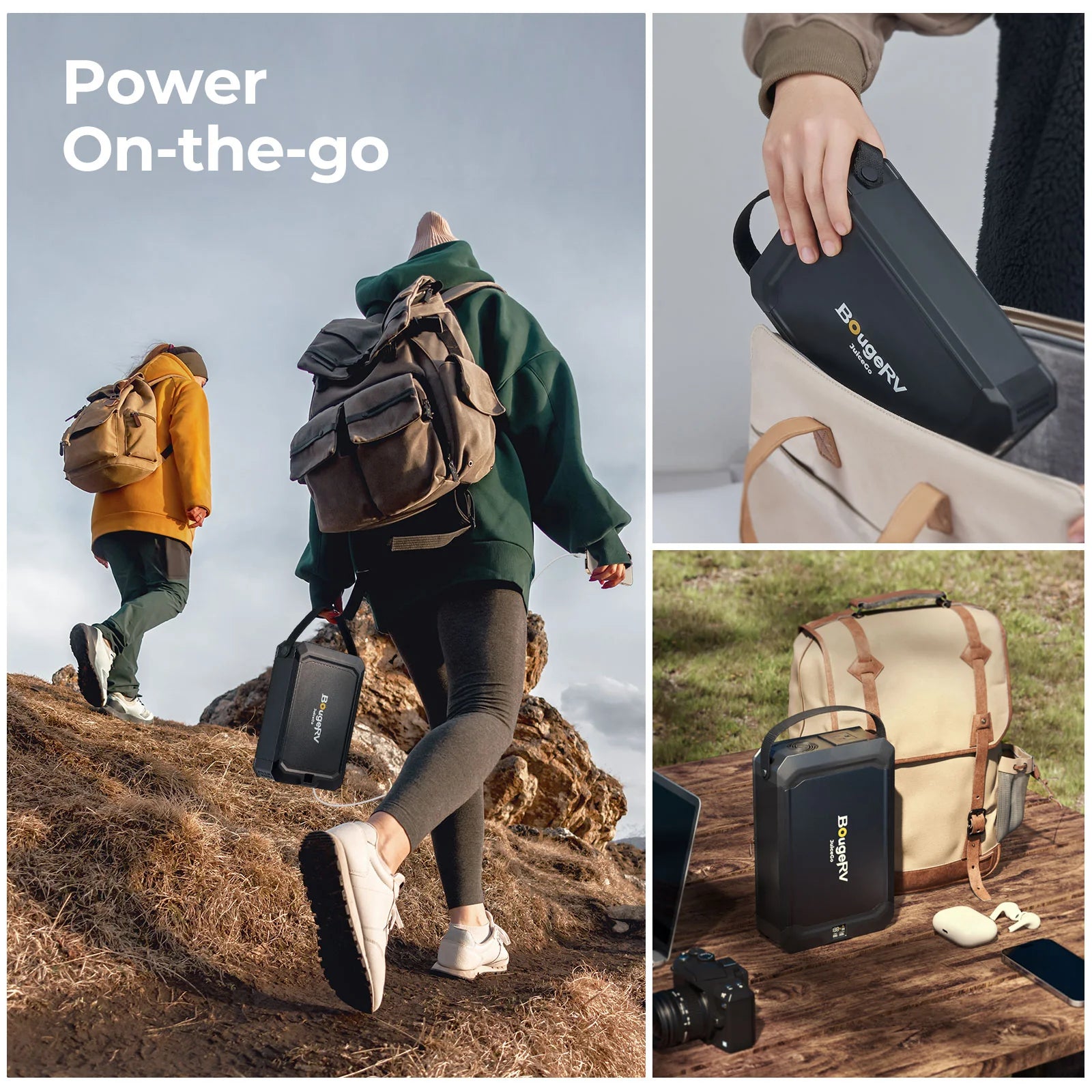 BougeRV JuiceGo 240Wh Portable Power Station - Solar Generator for Camping, RV, Emergency Backup & Outdoor Adventures | Compact & Lightweight Lithium Battery Pack