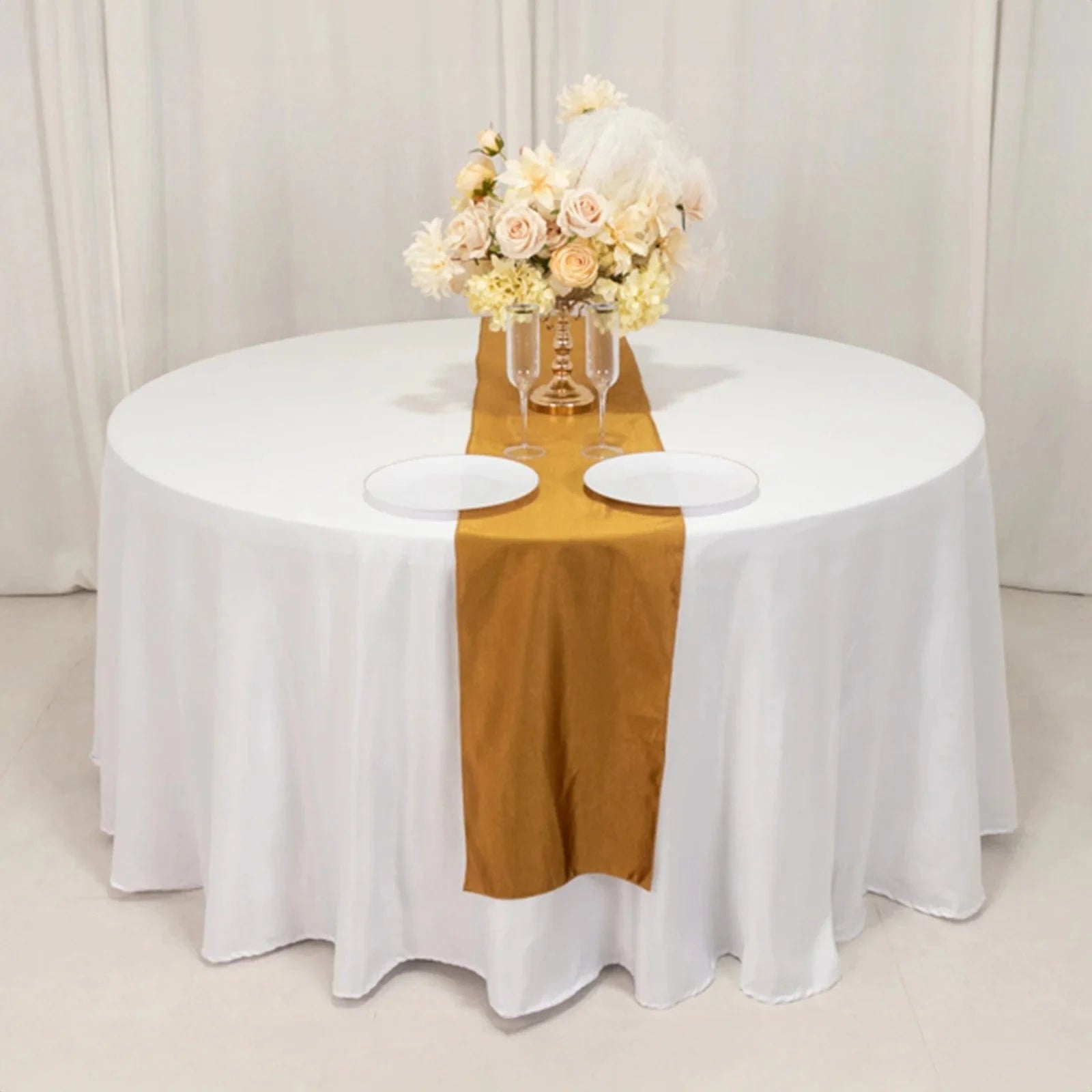 12-Pack Premium Scuba Polyester Table Runners - 108 Inch Long Wrinkle-Resistant Dining Table Decor for Weddings, Parties & Holiday Celebrations