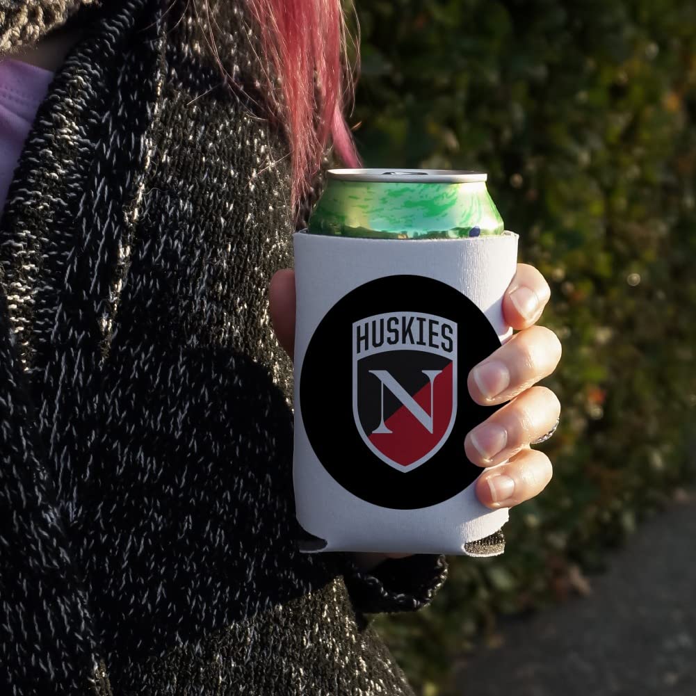 Northeastern University Secondary Logo Insulated Can Cooler - Collapsible Drink Sleeve & Beverage Holder for Beer, Soda & Energy Drinks - Perfect for Tailgates, BBQs, Camping & College Events