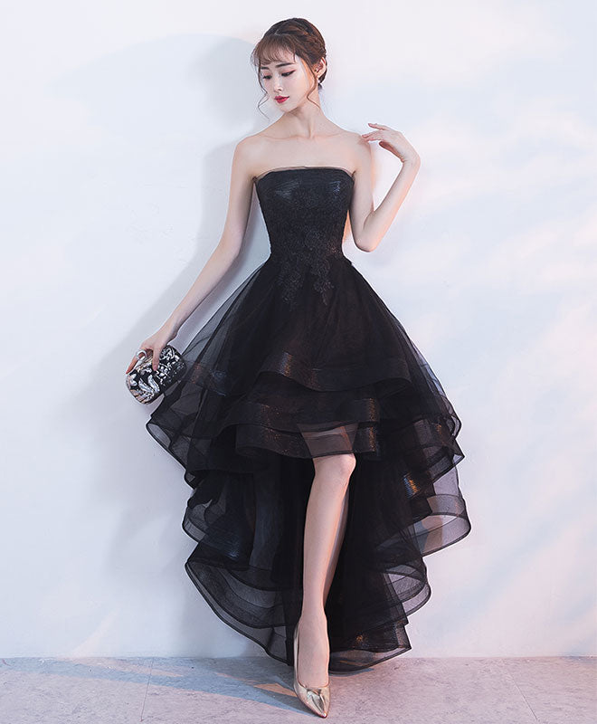 Elegant Black Tulle Lace Short Prom Dress | Homecoming Party Gown | Perfect for Prom Night, Homecoming Dance & Special Occasions