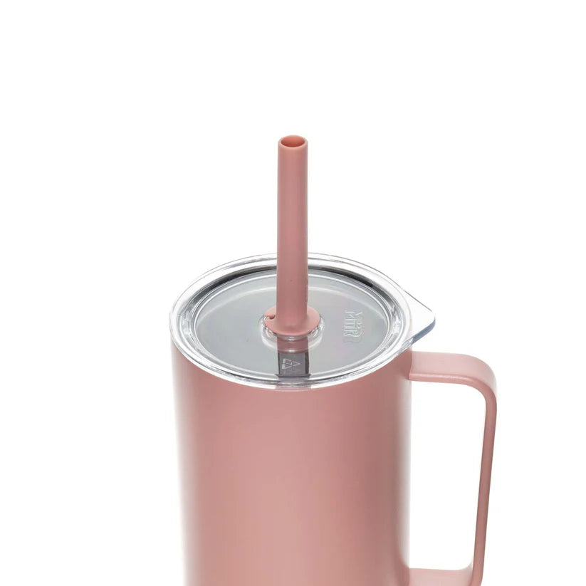 MiiR 32oz All Day Straw Tumbler with Lid - Insulated Stainless Steel Water Bottle for Hot & Cold Drinks, Leakproof Travel Cup for Gym, Hiking, Office & Outdoor Activities (Rosewood Pink)