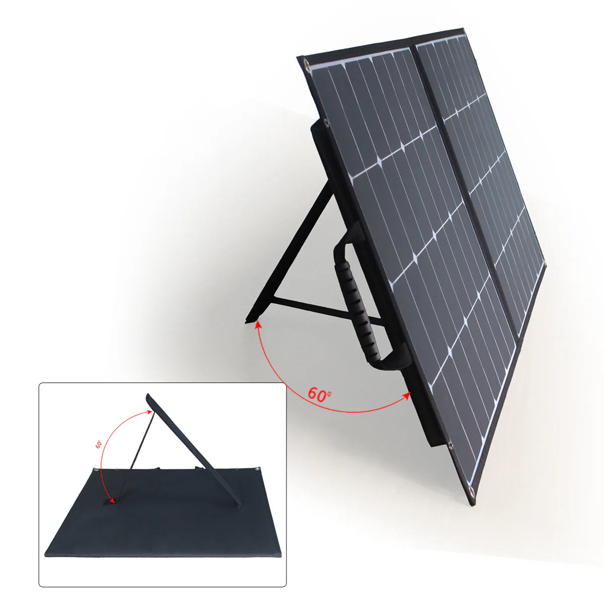 ACOPOWER 100W Monocrystalline Foldable Solar Panel with SunPower Cells - Portable Solar Charger for Camping, RV, Hiking & Emergency Power Supply