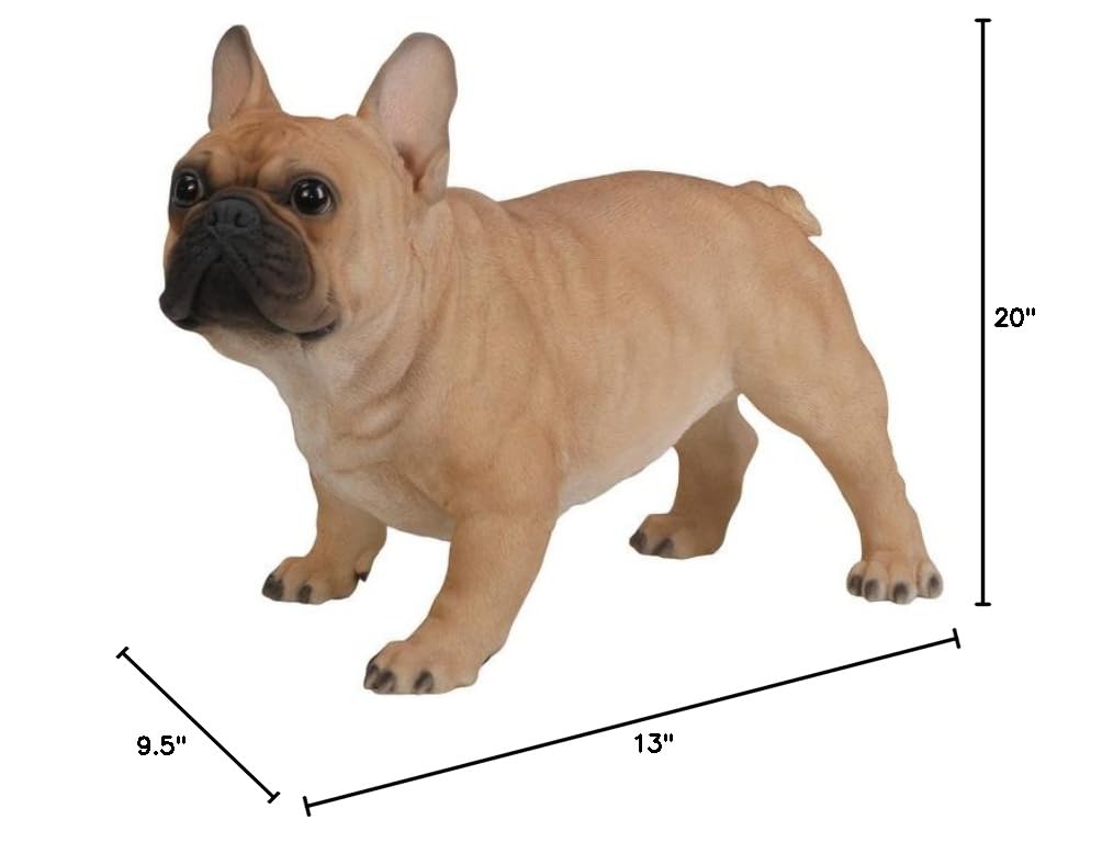 Premium French Bulldog Statue - Large Dog Sculpture for Home & Garden Decor | Perfect Gift for Pet Lovers