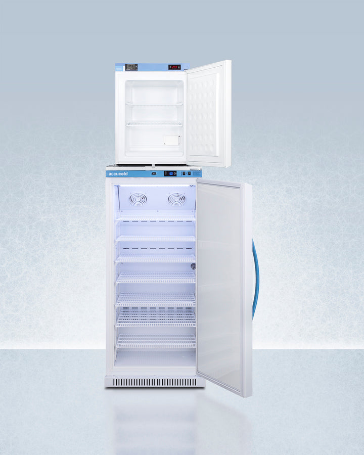 Accucold 24-Inch Wide All Refrigerator & Freezer Combo - ARS8PV FS30LSTACKMED2 | Perfect for Home, Office, and Commercial Use