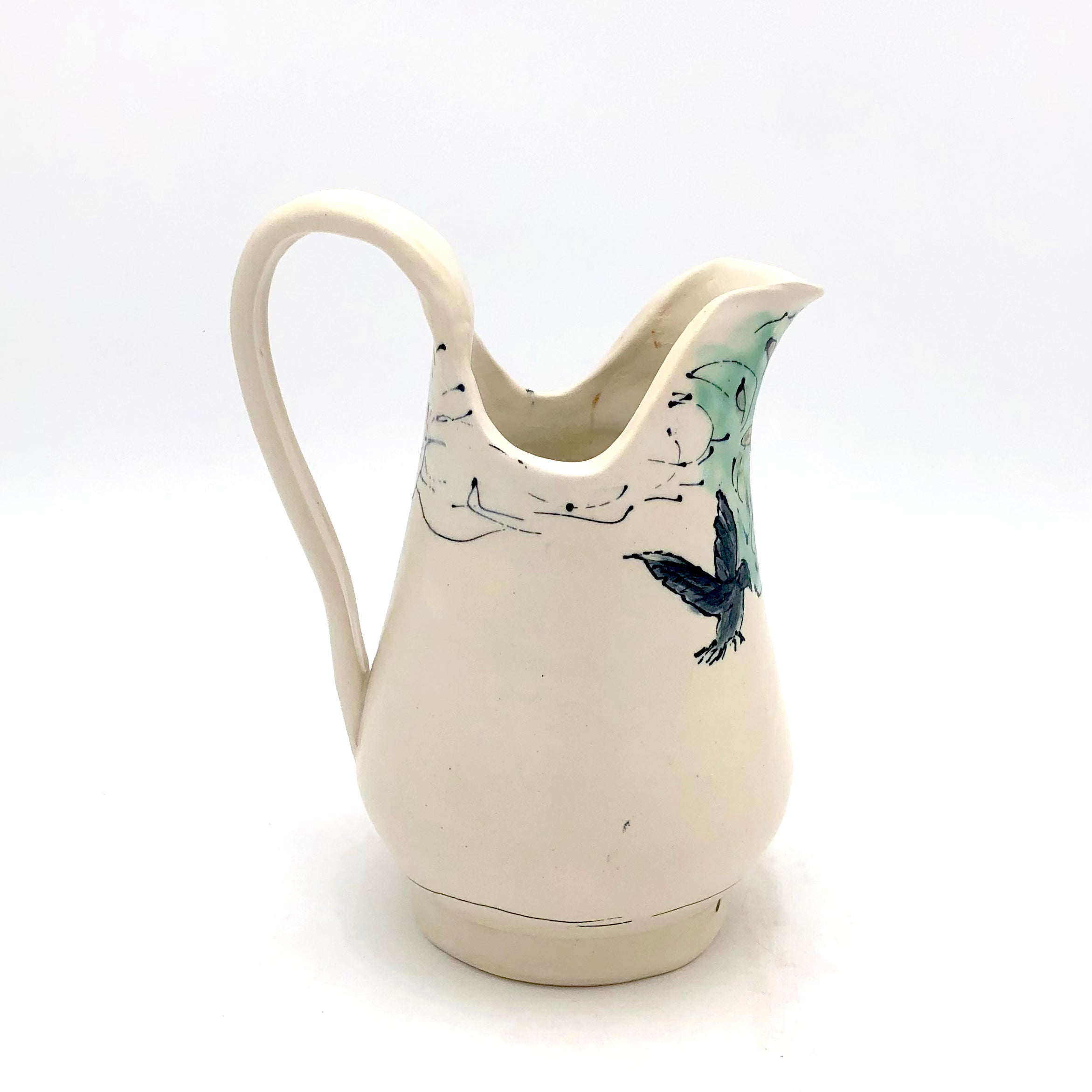 Handpainted Porcelain Pitcher - Sullivan FF Creativity's Muse - Elegant Tea Serving & Home Decor for Kitchen & Dining Room