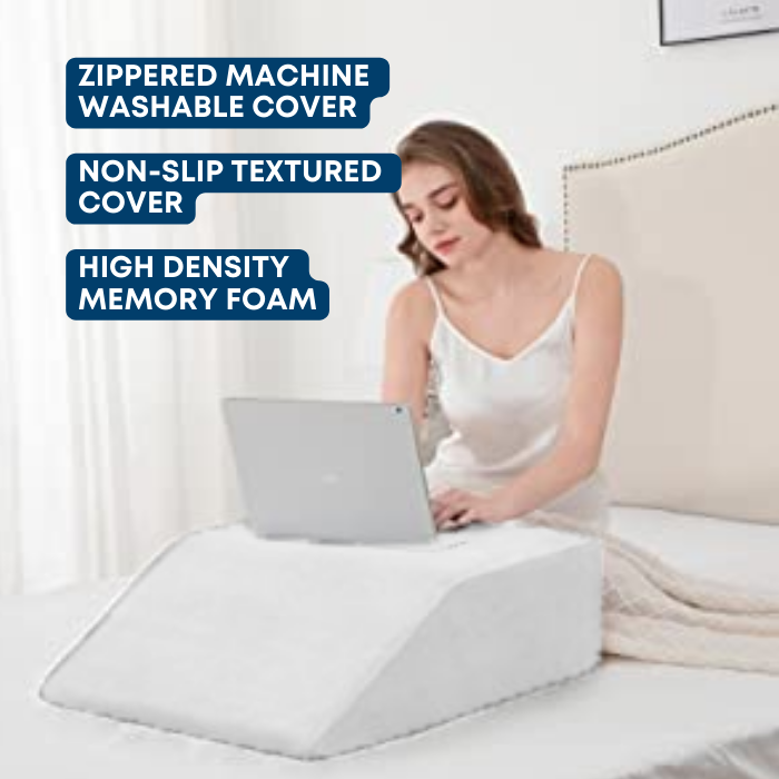 LiftPedic Leg Wedge Pillow for Sleeping, Post-Surgery & Pain Relief - Orthopedic Leg Elevation Cushion for Back, Knee, Hip Support - Perfect for Side Sleepers, Pregnancy & Recovery