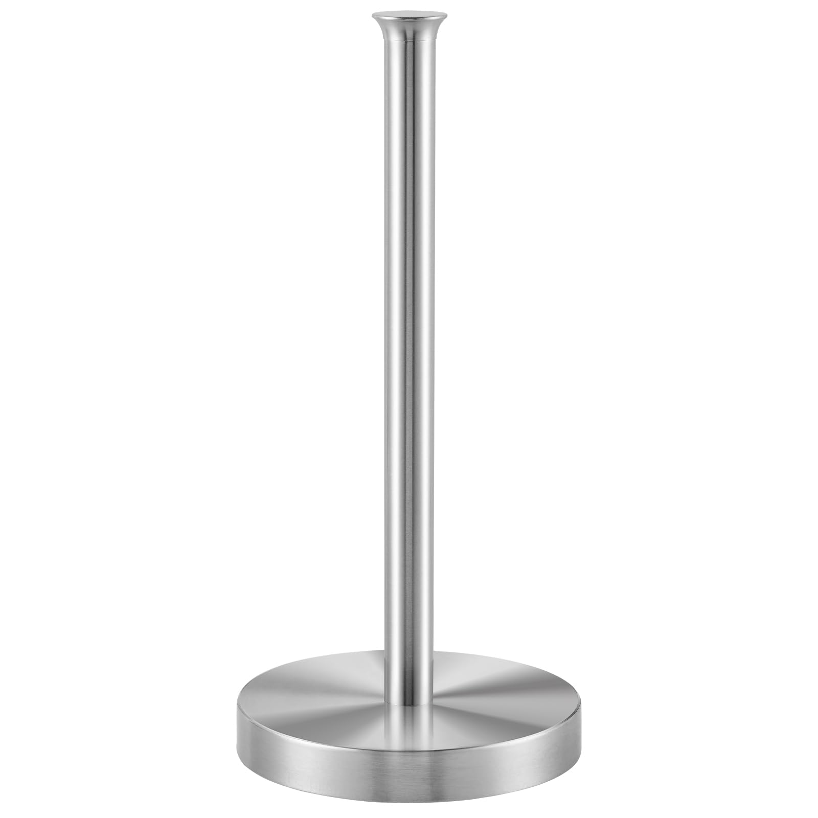 Stainless Steel Paper Towel Holder for Kitchen & Bathroom - Heavy Weight Non-Slip Base, Space Saving Countertop Design, Scratch Resistant & Smooth Surface - Perfect for Home, Office, and Restaurant Use