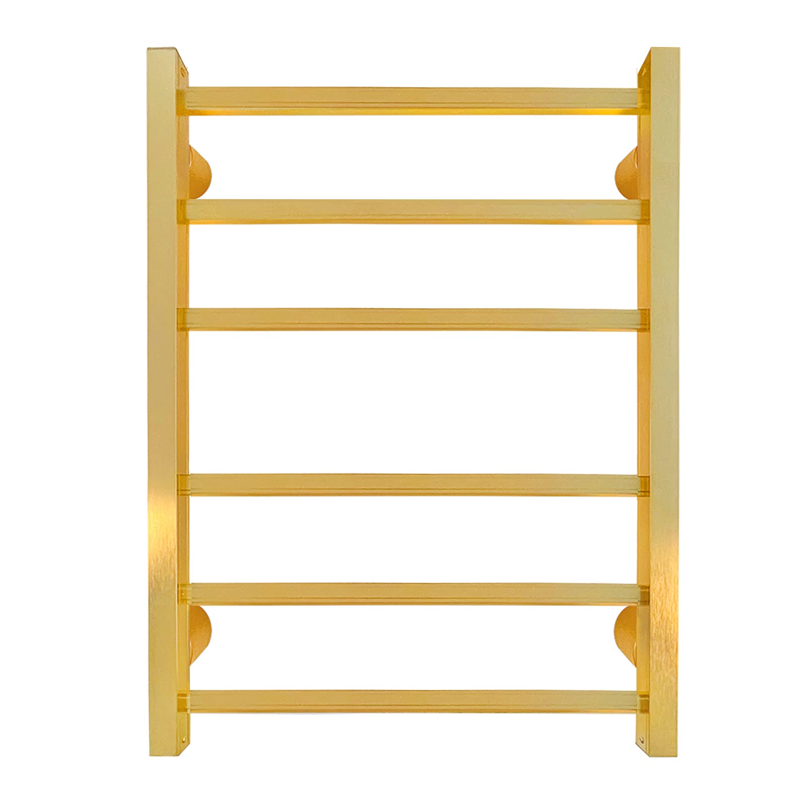 TAOHIHI Wall Mounted Heated Towel Warmer - 100W Electric Towel Rack with 6 Gold Bars Aluminum Frame for Bathroom (UL Certified) | Fast Warming & Drying | Perfect for Spa, Luxury Hotels & Home Bathrooms