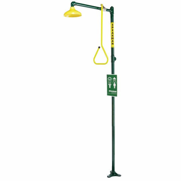 Speakman SE 253 Lifesaver Emergency Deluge Shower - Freestanding Safety Shower for Industrial & Laboratory Use - ANSI Compliant Eye Wash Station for Workplace Safety & Emergency Response