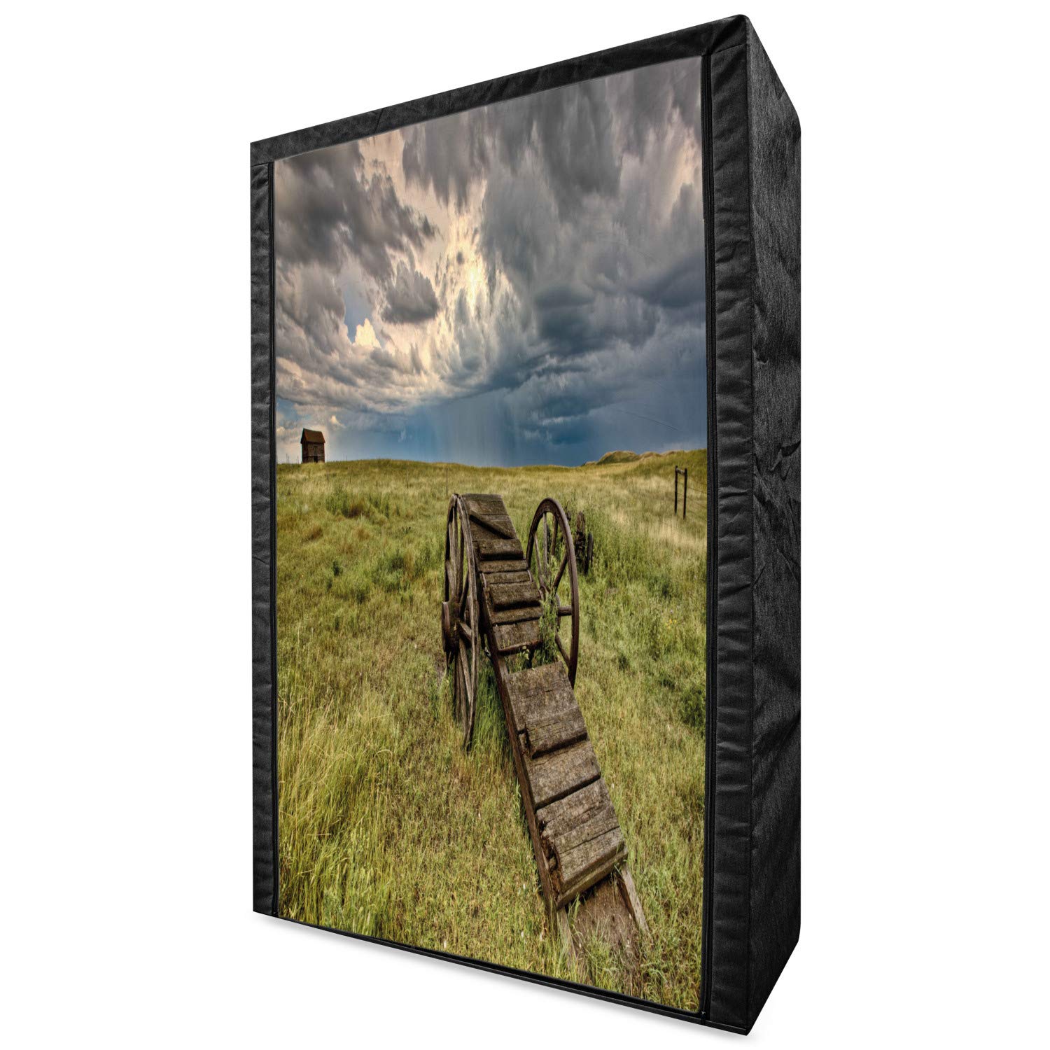 Ambesonne Portable Fabric Wardrobe with Shelves - 42.5