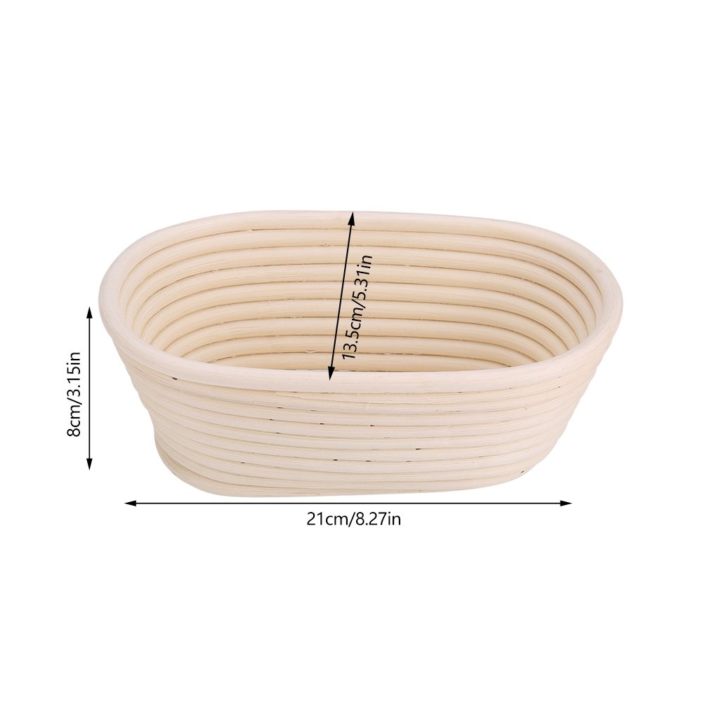 Premium Oval Bread Proofing Baskets - Handmade Unbleached Dough Proofing Bowls for Sourdough & Artisan Bread Baking | Perfect for Home Bakers & Professional Bakeries | Ideal for Rustic Loaves, Baguettes & Homemade Bread