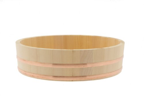 Kotobuki Hangiri Sushi Rice Mixing Tub - Medium Size Japanese Wooden Sushi Rice Bowl for Perfect Sushi & Rice Preparation - Ideal for Home Chefs & Sushi Restaurants