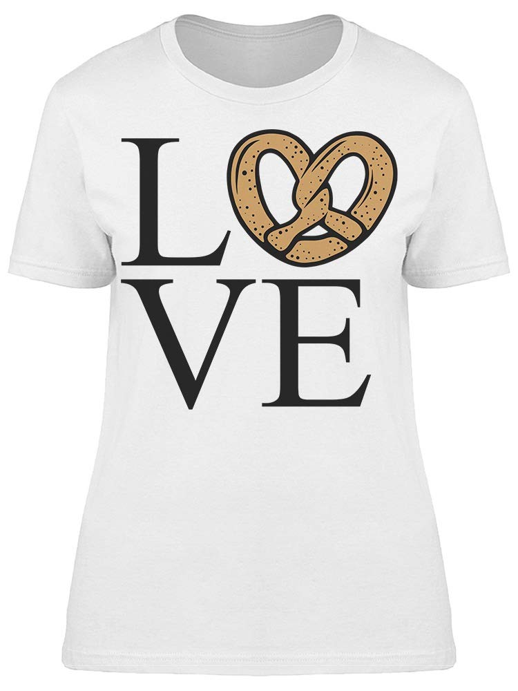 Love Pretzel Graphic T-Shirt for Women - Soft Cotton Casual Tee for Everyday Wear, Outings & Relaxing