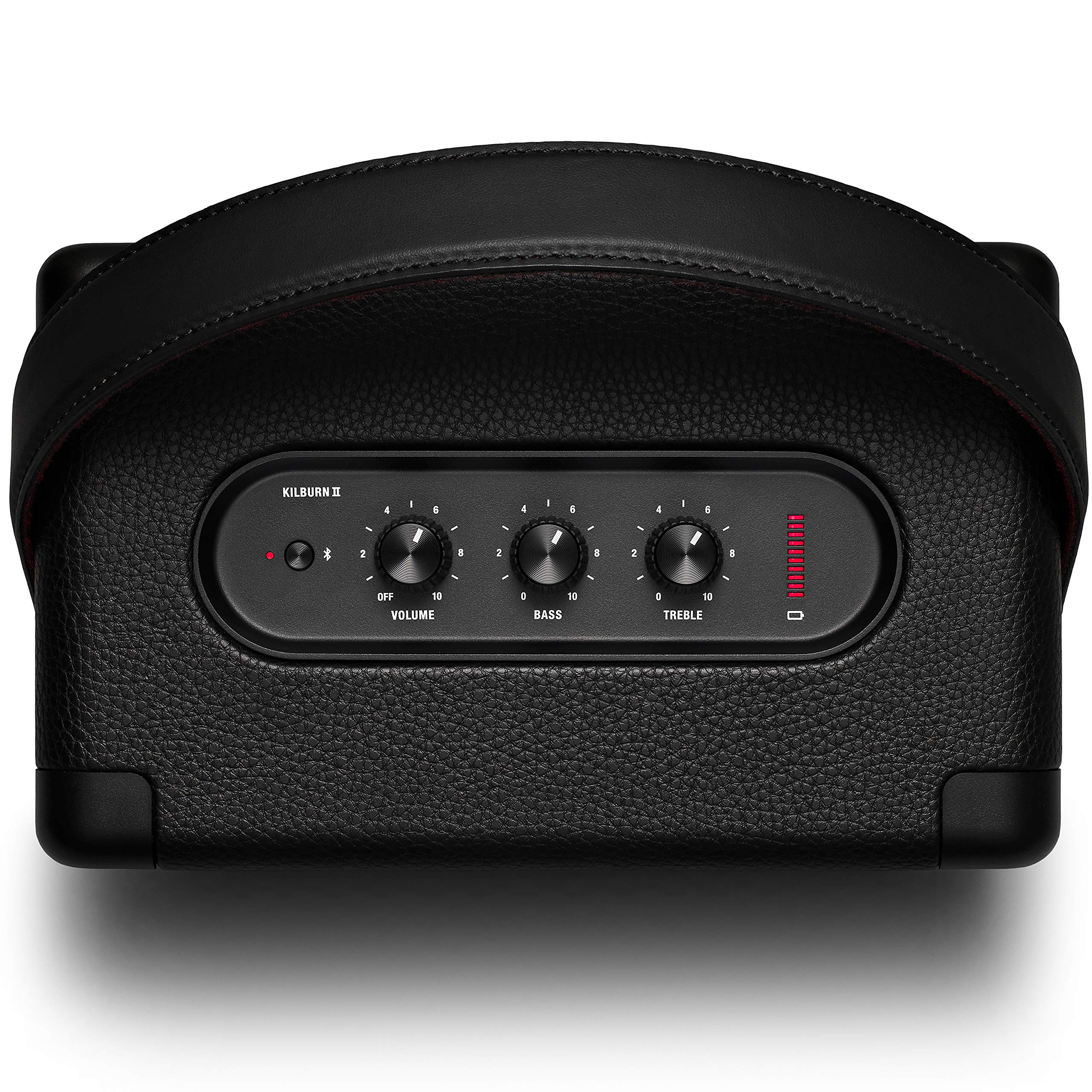 Marshall Kilburn II Portable Bluetooth Speaker - Wireless Outdoor Speaker with 20+ Hours Playtime, IPX2 Water Resistance, Bass & Treble Controls - Perfect for Travel, Beach, Camping & Home Use (Black, Model 1002634)