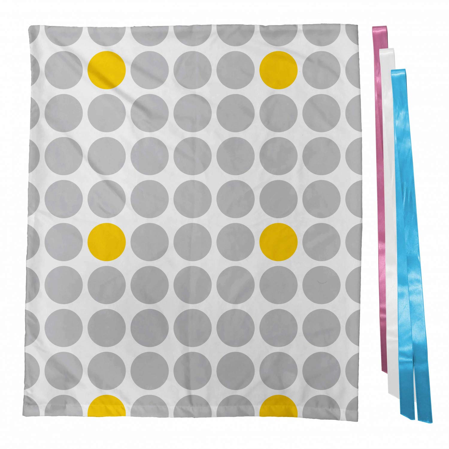 Ambesonne Geometric Gift Bag - Grey & Yellow Polka Dots for Party Favors