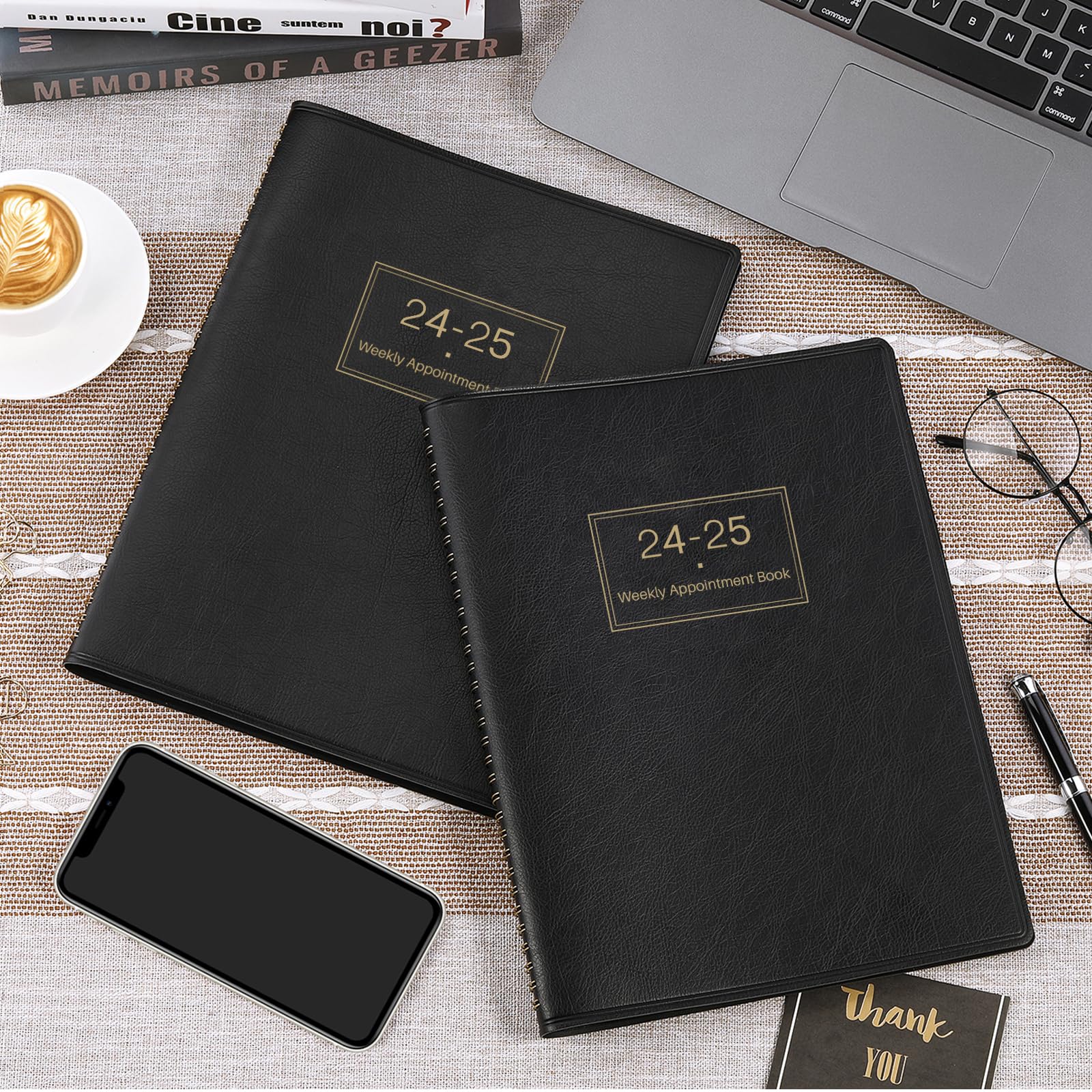 2025-2026 Indeme Weekly Planner | August 2025 to July 2026 A4 Appointment Diary with 15-Minute Intervals | Softcover Hourly Organizer (21.8 x 29 cm, Black) | Perfect for Business Professionals, Students & Time Management