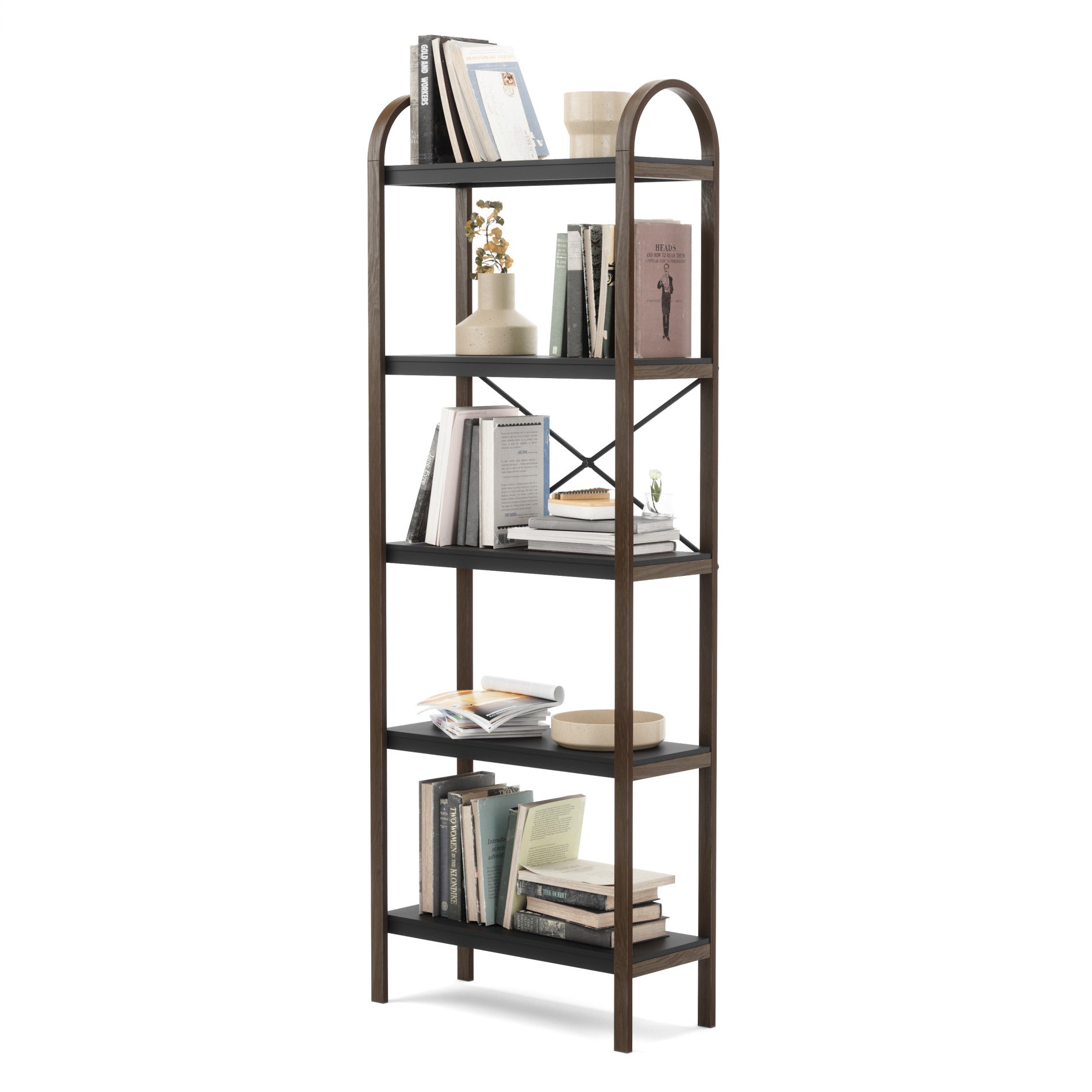 Bellwood 5 Tier Shelf - Sturdy Metal Storage Organizer for Home, Office, or Garage - Perfect for Books, Toys, Kitchen Supplies & More
