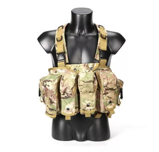 Tactical AK Chest Rig - Adjustable Molle Vest for Airsoft, Hunting & Outdoor Adventures | Durable Military Gear for Men