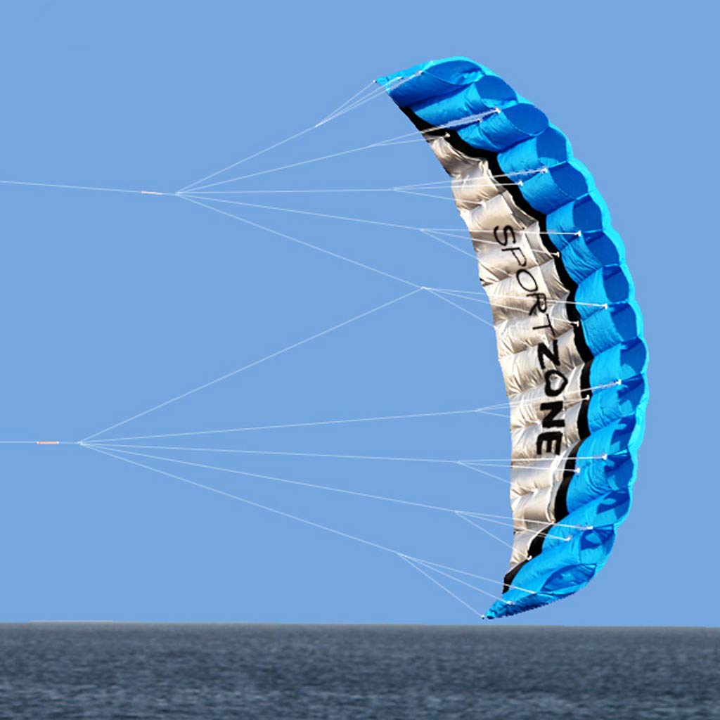 2.5m Dual Line Parachute Stunt Kite - Professional Sport Kite for Beach & Outdoor Fun - Large Blue Kite for Adults & Kids - Perfect for Windy Days, Park Flying, and Family Beach Activities
