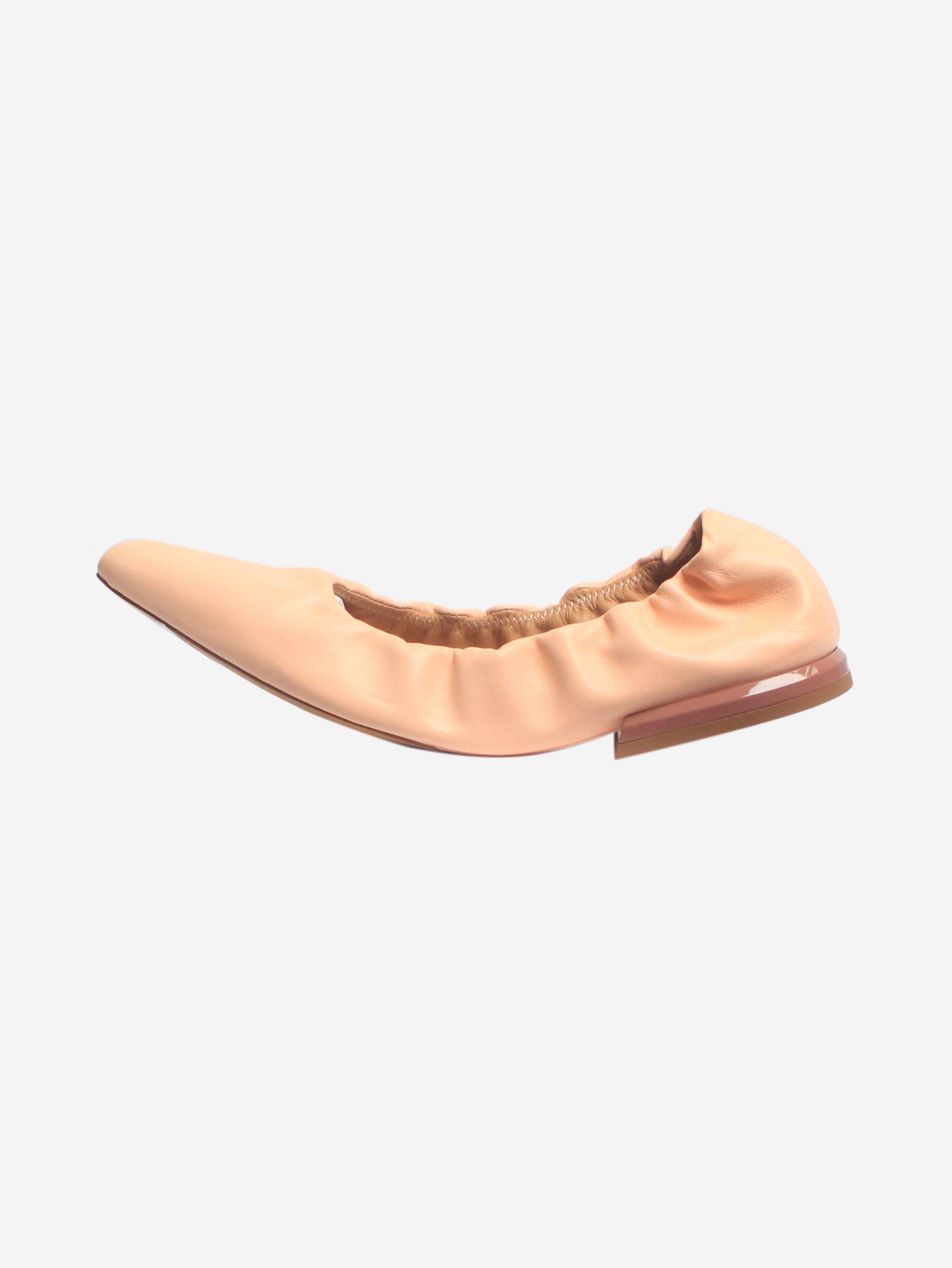 Elegant Blush Pink Leather Ballet Flats for Women - Size EU 37.5 (US 7.5) - Comfortable & Stylish for Work, Wedding & Casual Outfits