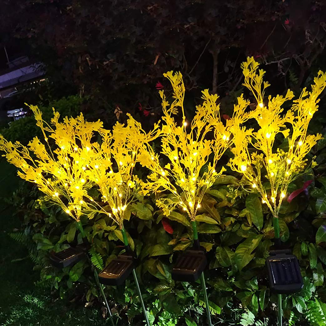 2 Pack Solar Garden Lights Outdoor - Waterproof Flower Solar Lights for Yard, Patio, Lawn & Pathway Decoration (Canola Flower Design) | Perfect for Backyard, Garden, Walkway & Landscape Lighting at Night