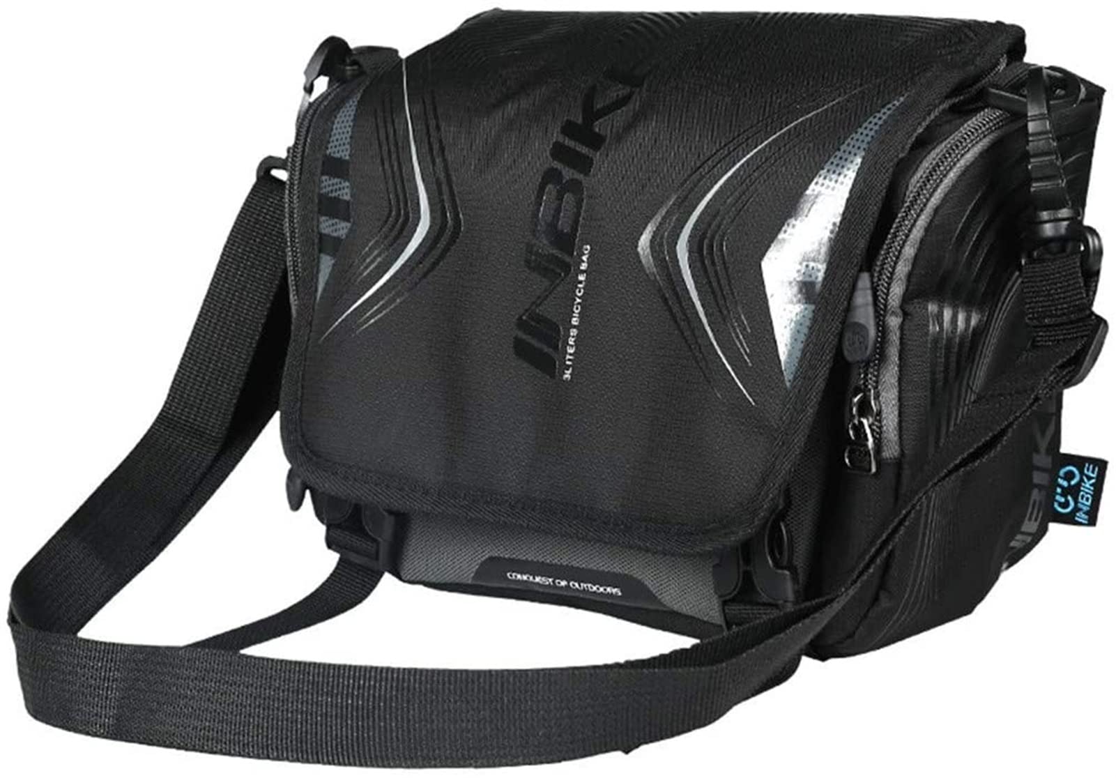 Universal 3L Bike Handlebar Bag - Adjustable Large Capacity Waterproof Cycling Bag with Reflective Strips | Durable Oxford Polyester for Commuting, Touring & Outdoor Adventures