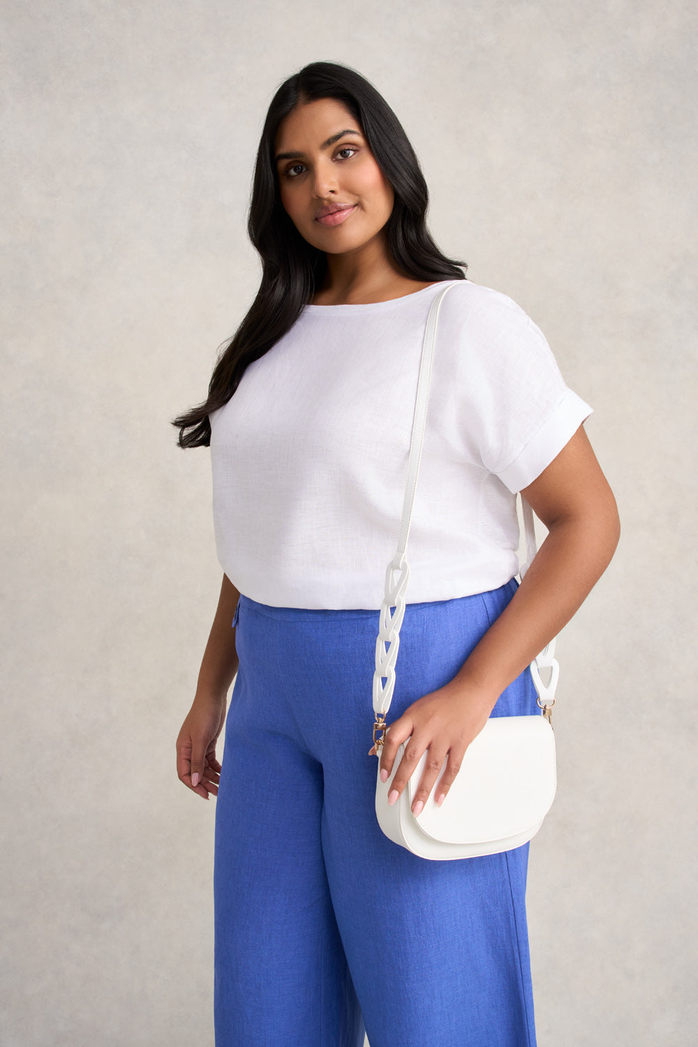 Braided Strap Crossbody Bag for Women - White | Fashionable Shoulder Purse for Everyday Use, Travel & Shopping
