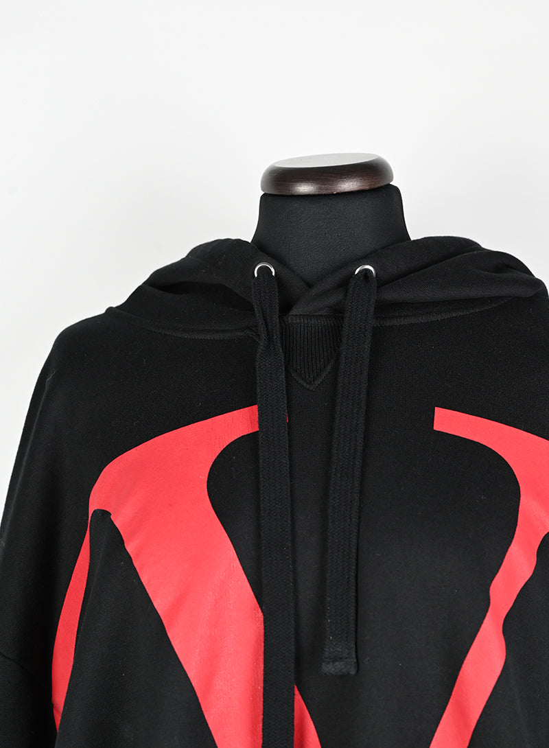 Valentino Black Hoodie with Oversized Logo - Size M | Stylish & Comfortable for Casual Wear & Street Fashion