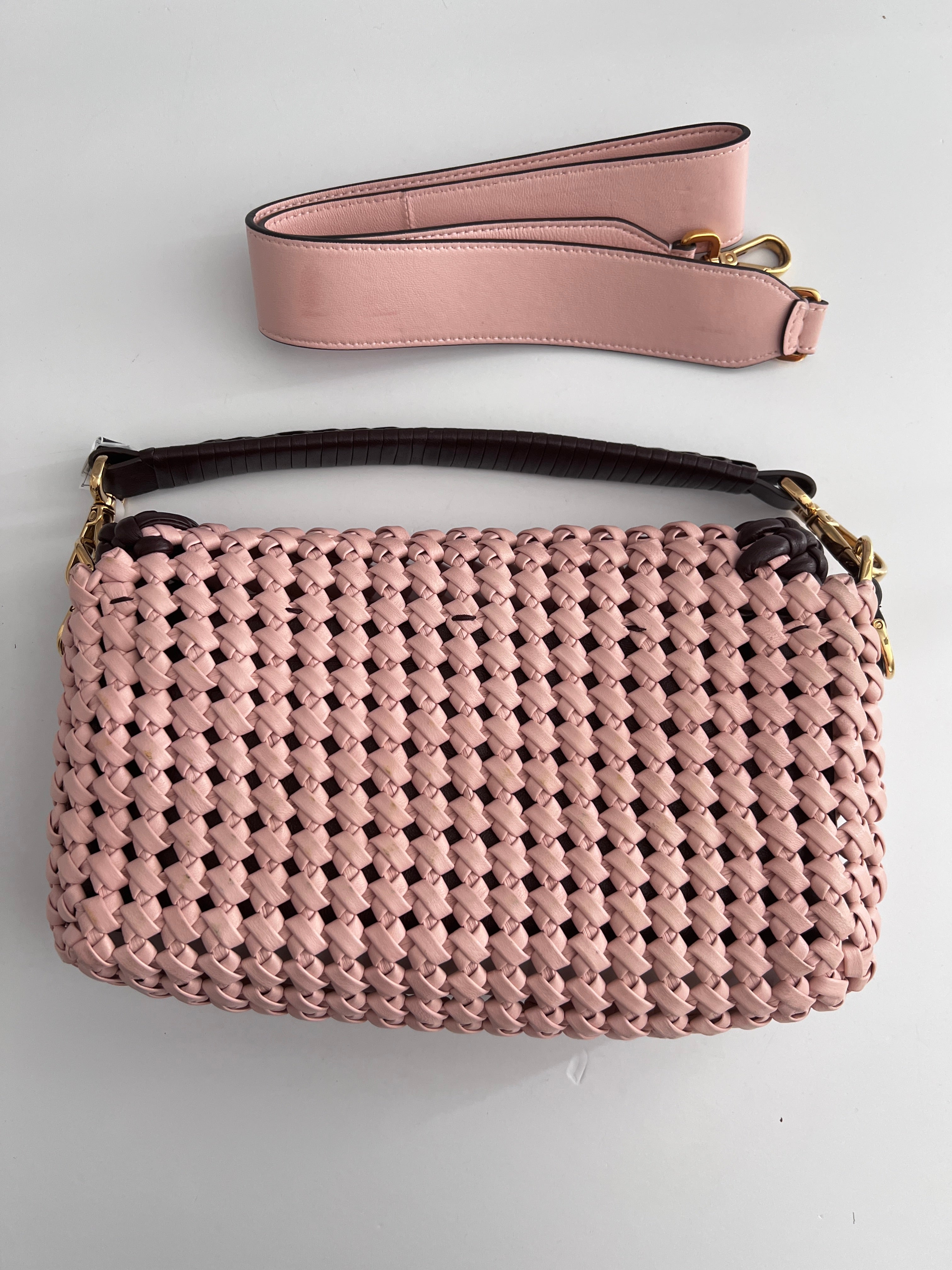 Fendi Leather Woven Baguette Bag - Luxury Designer Handbag for Women | Perfect for Work, Evening & Travel Accessories