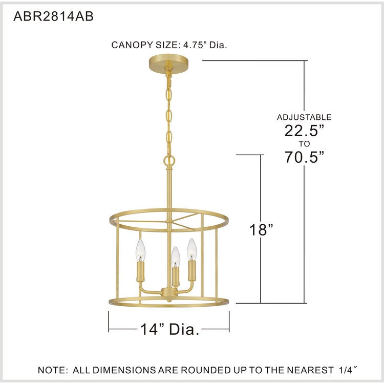 Abner 3-Light Modern Pendant Lighting Fixture - Elegant Ceiling Light for Dining Room, Kitchen, or Bedroom