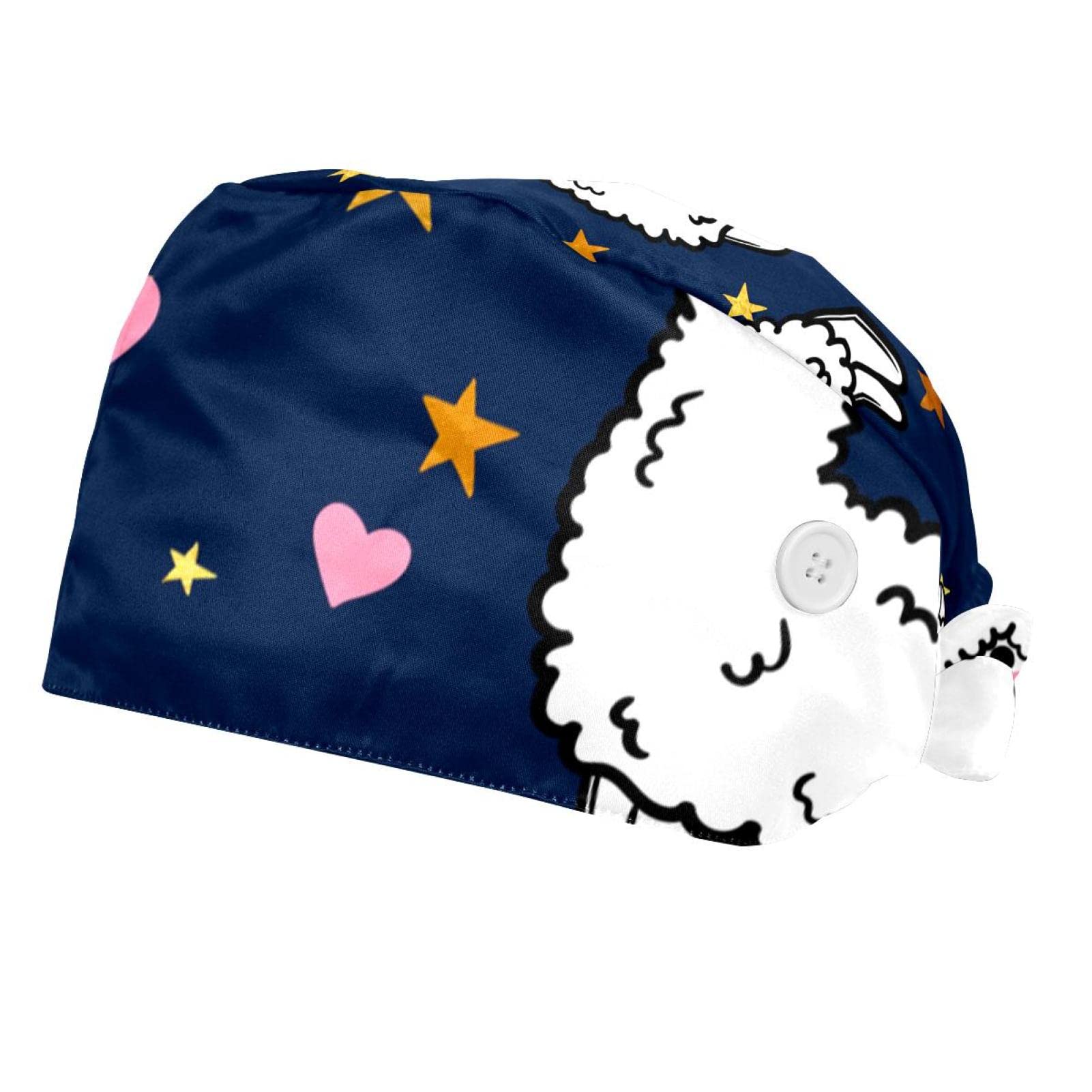 RIEODKFMHD 2 Pack Adjustable Sun Hats with Button Closure - Breathable Summer Beach Hat for Women & Men, Starfish Seashell Design Wide Brim Gardening Hat with Sweatband - Perfect for Outdoor Activities, Gardening, Beach Vacations and Sun Protection