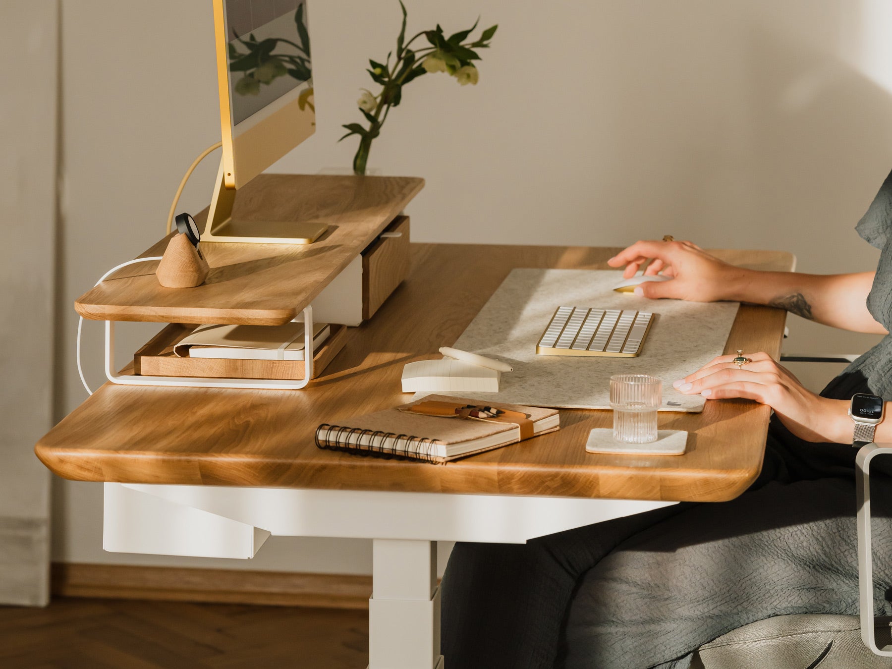 Ergonomic Adjustable Standing Desk Pro - Electric Height Adjustable Workstation for Home & Office, Perfect for Remote Work, Gaming & Study