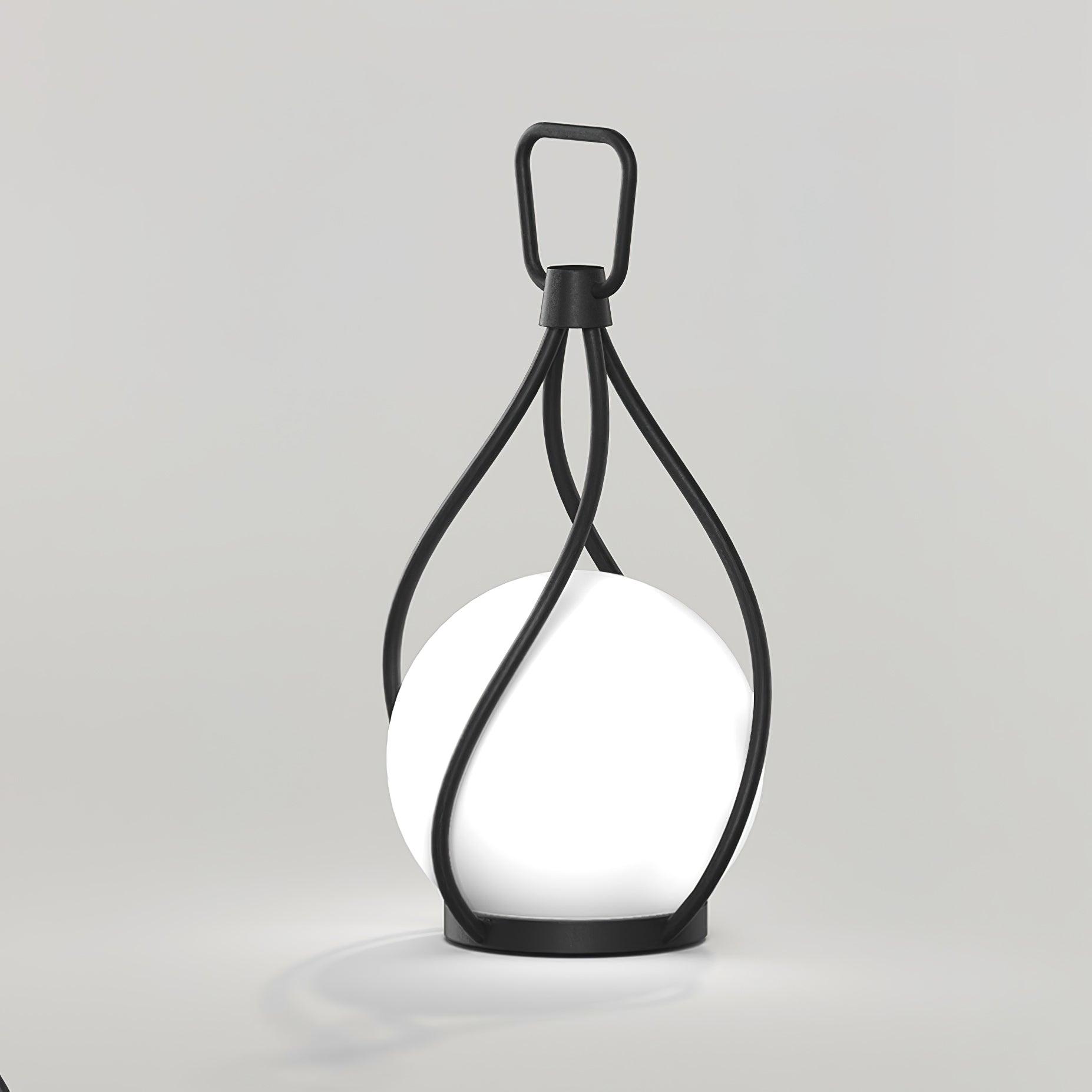 Eclisse Orb Lantern - Rechargeable LED Table Lamp for Indoor/Outdoor Use - Perfect for Camping, Patio, and Home Decor