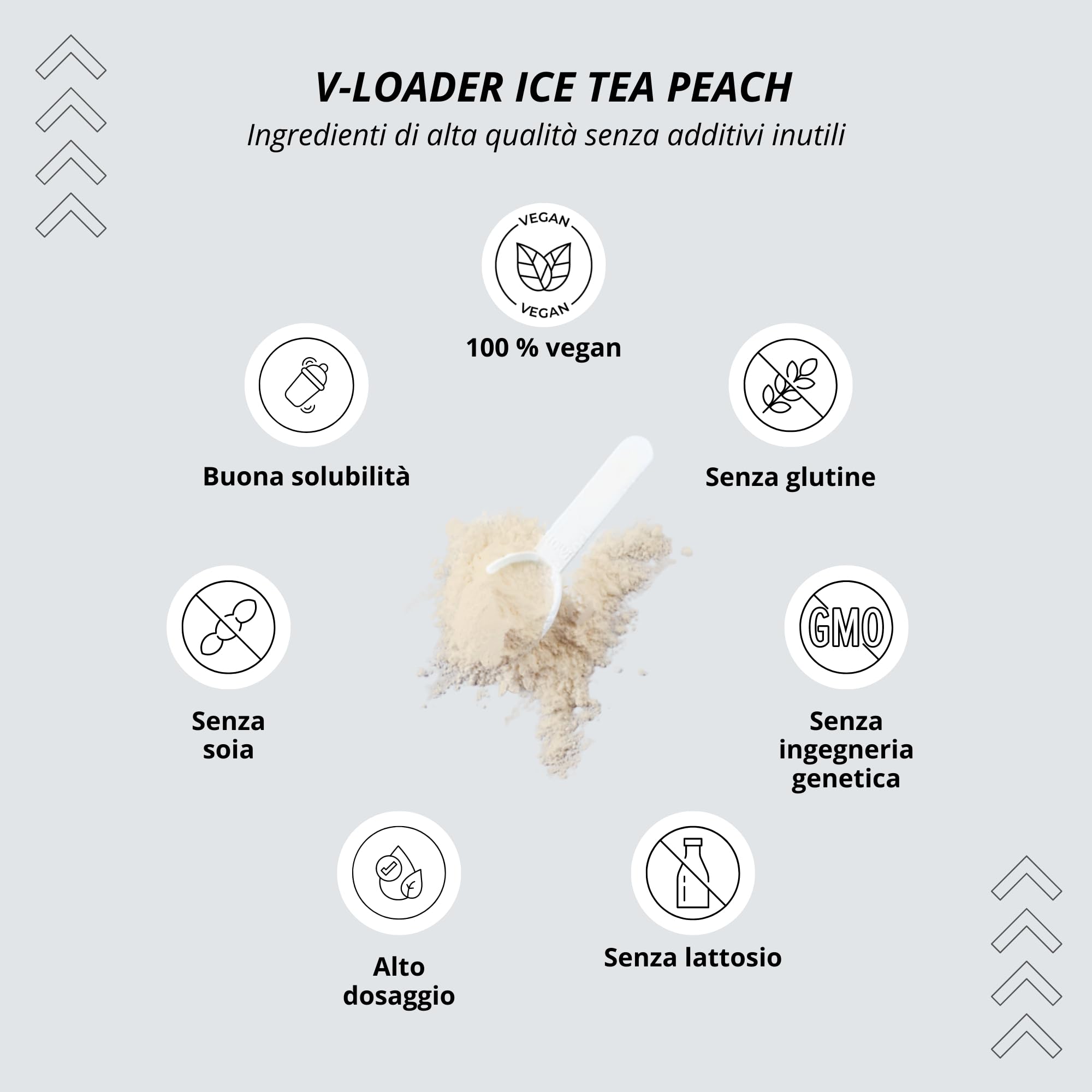 Nutri+ Vegan Post Workout Shake - 800g Muscle Recovery & Growth Protein Powder with Peach Iced Tea Flavor & Maltodextrin | Ideal for Gym Recovery, Muscle Building & Vegan Fitness Enthusiasts