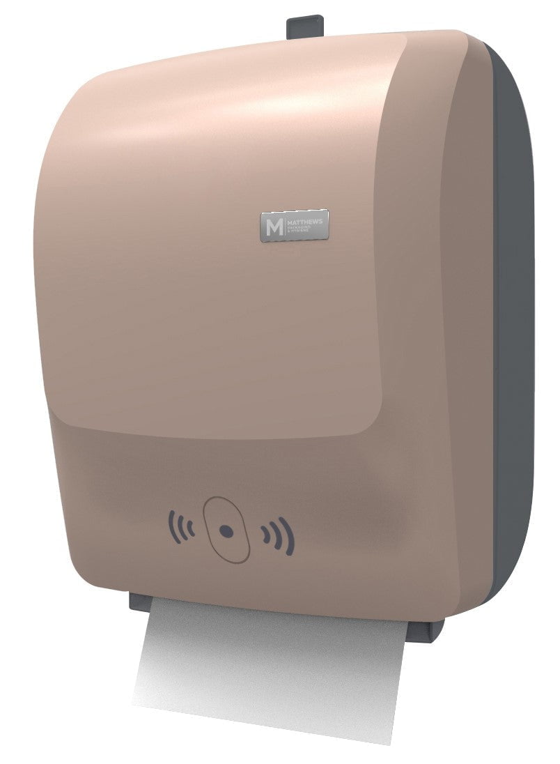 Automatic Cut Roll Feed Paper Towel Dispenser - Gold | Hands-Free Kitchen & Bathroom Towel Holder for Easy Cleaning