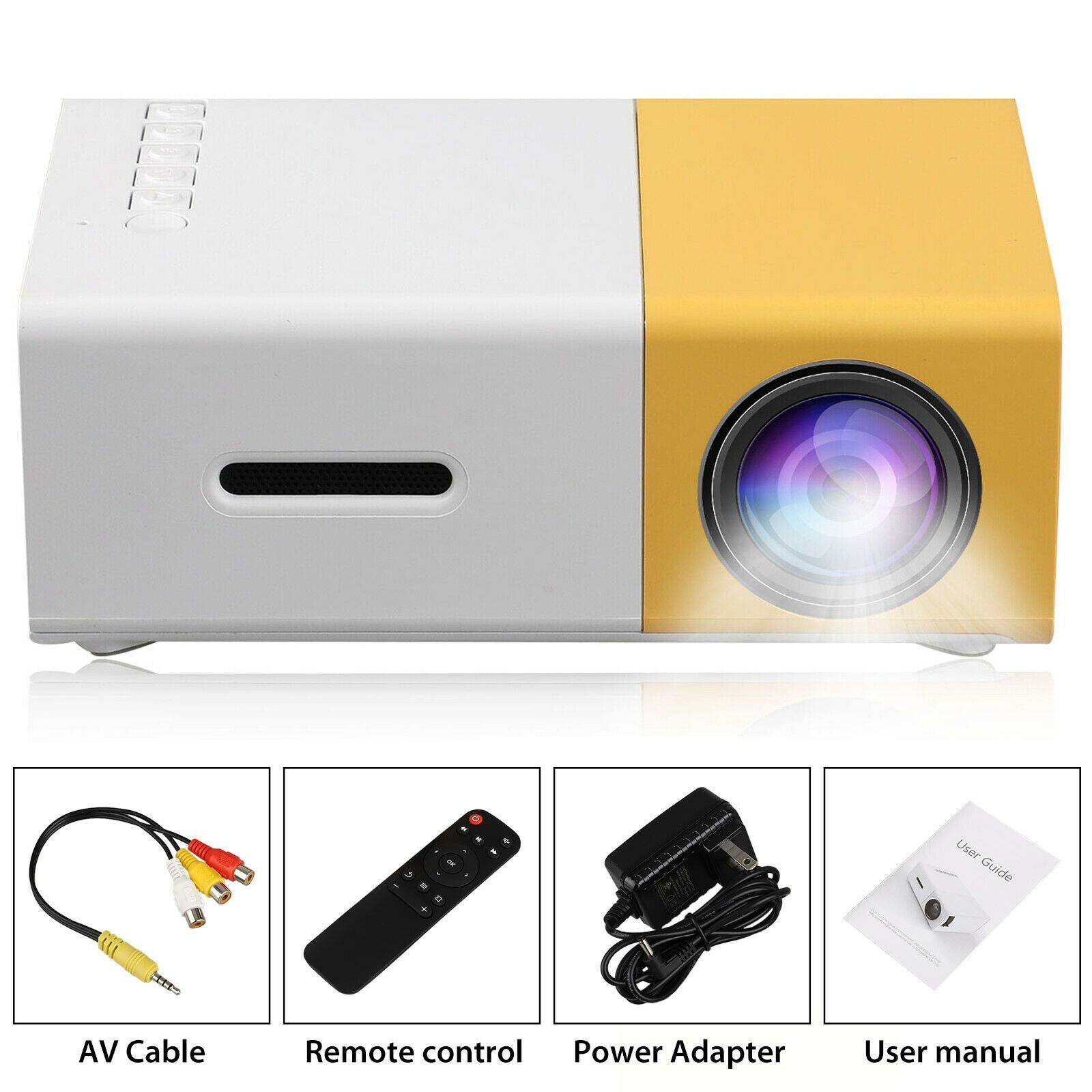 HD Mini LED Projector - 1080P Full HD Portable Movie Projector for Home Theater, Outdoor Camping & Gaming | Compatible with Smartphone, Laptop, TV Stick