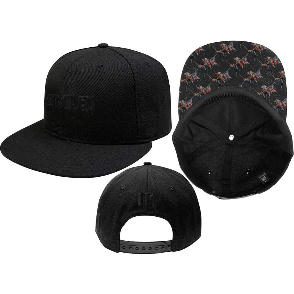 Official Iron Maiden Trooper Logo Baseball Cap - Black Adjustable Cotton Hat for Rock Fans & Concert Merchandise | Perfect for Concerts, Festivals & Everyday Rock Fashion