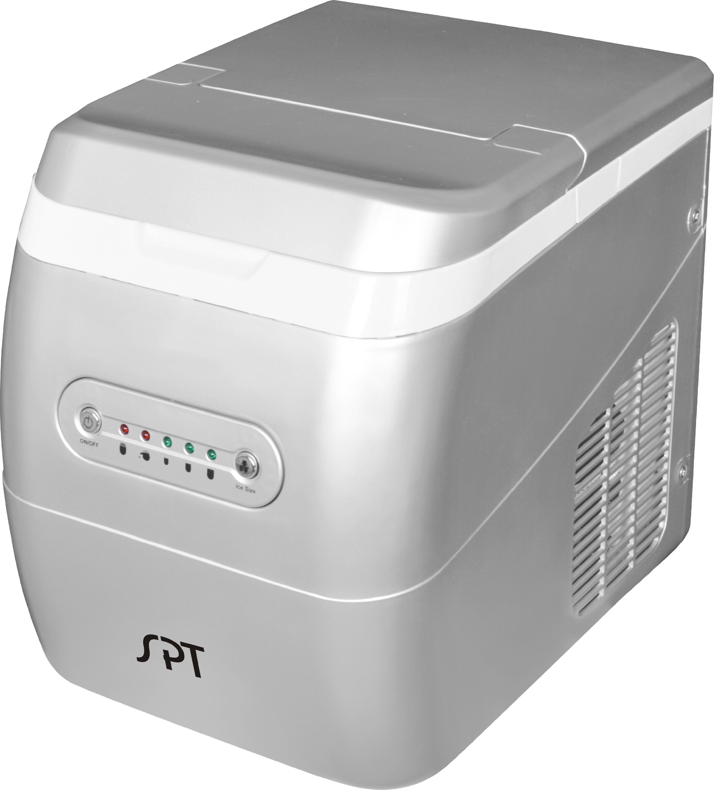 SPT IM-123S Countertop Ice Maker Machine - 26Lbs/24Hrs, 9 Cubes in 6 Mins, Self-Cleaning, Portable Ice Machine for Home, Office, RV, Camping (Silver)