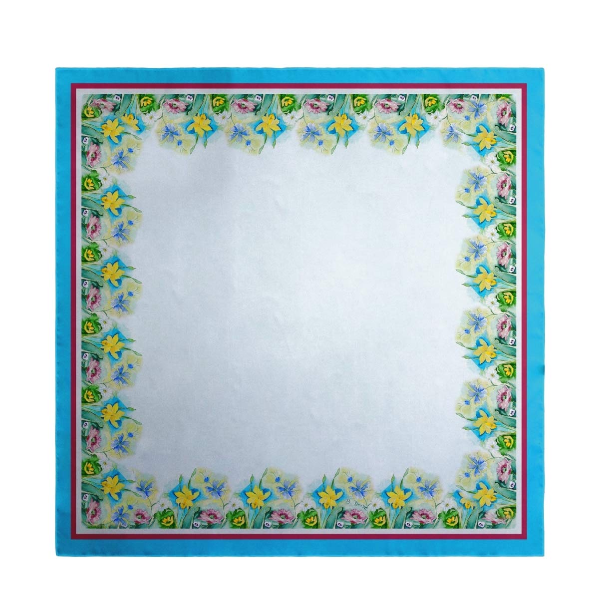 Betsy Drake Floral Square Tablecloth 52 Inch - Perfect for Dining Room Decor, Kitchen Tables, and Outdoor Picnics
