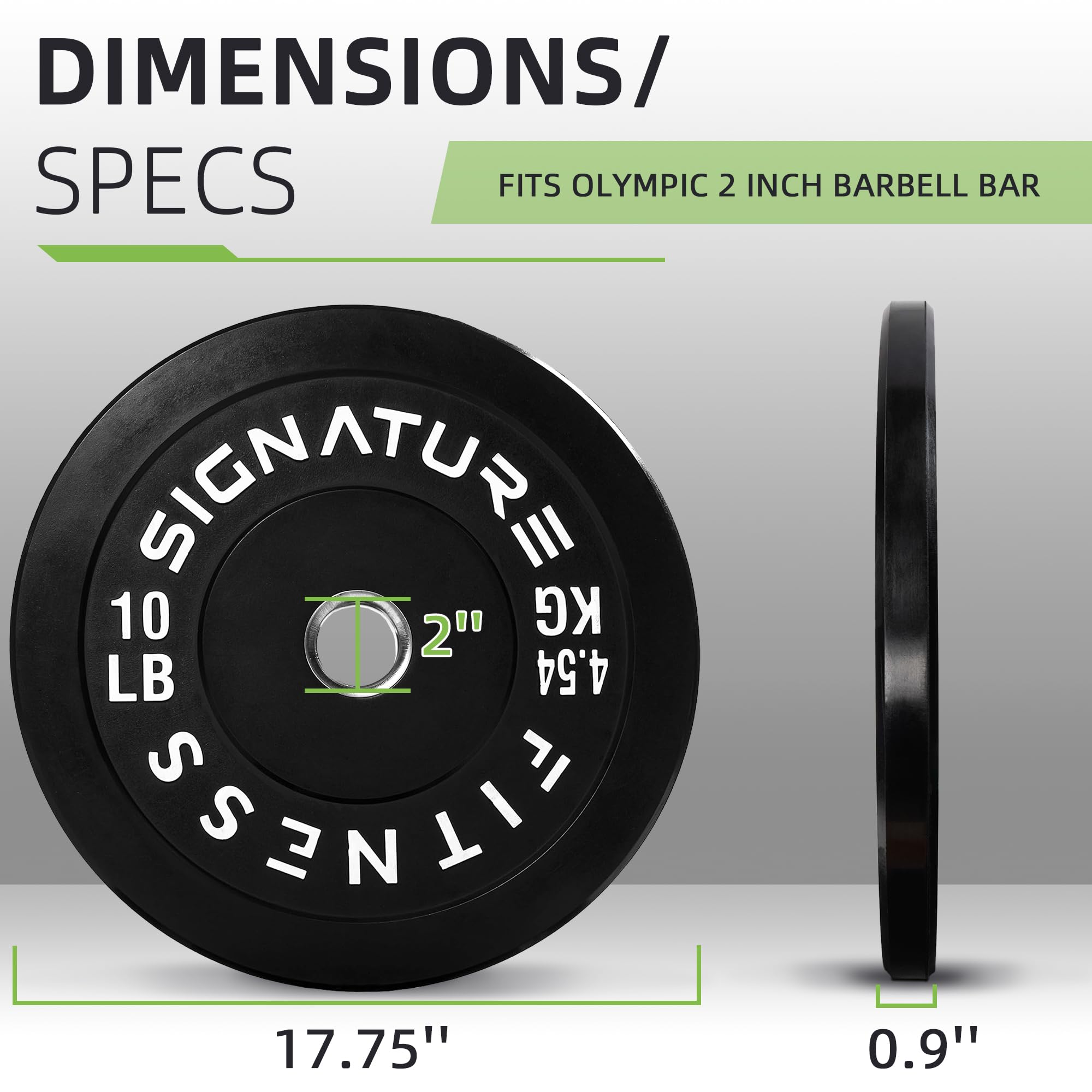 Olympic Bumper Plates 2 Inch - Weight Plates Set for Strength Training, CrossFit & Weightlifting - Pair, Full Set or Combo with 7FT Olympic Barbell - Perfect for Home Gym, Garage Workouts & Professional Training