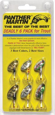 Panther Martin Best of the Best 6 Pack Inline Spinners - Premium Fishing Lures for Trout, Bass & Salmon - Perfect for Freshwater & Saltwater Angling