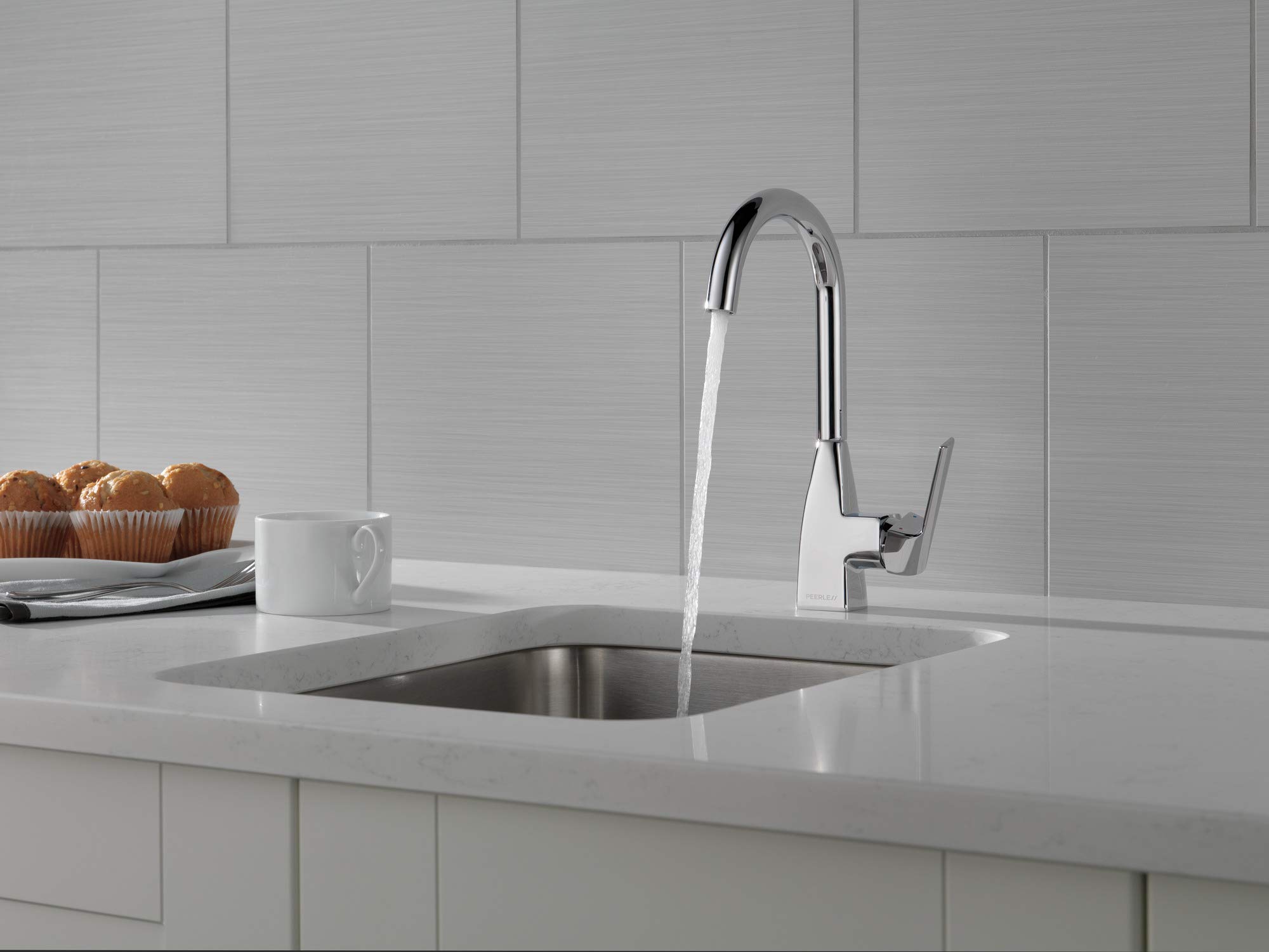Peerless Xander Single-Handle Bar-Prep Kitchen Sink Faucet in Matte Black - P1819LF-BL | Perfect for Bar, Prep Sinks & Small Kitchens | Modern & Durable Design