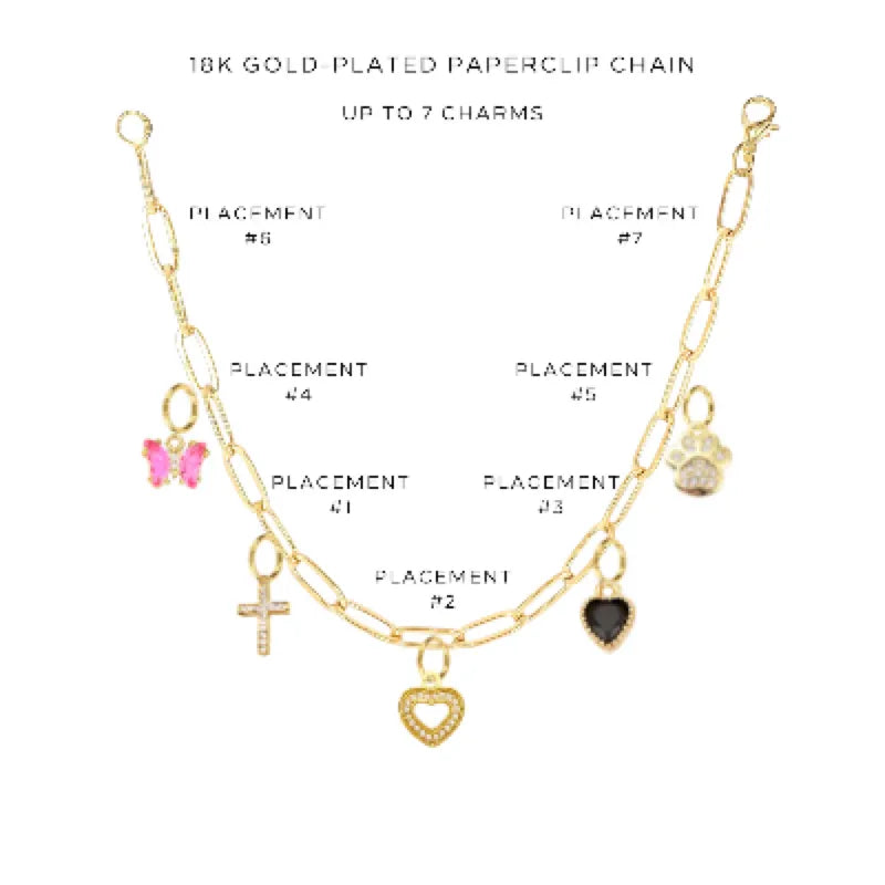 Elegant Charm Bracelet with Assorted Charms - Perfect for Gifts, Parties & Everyday Wear | $42.00