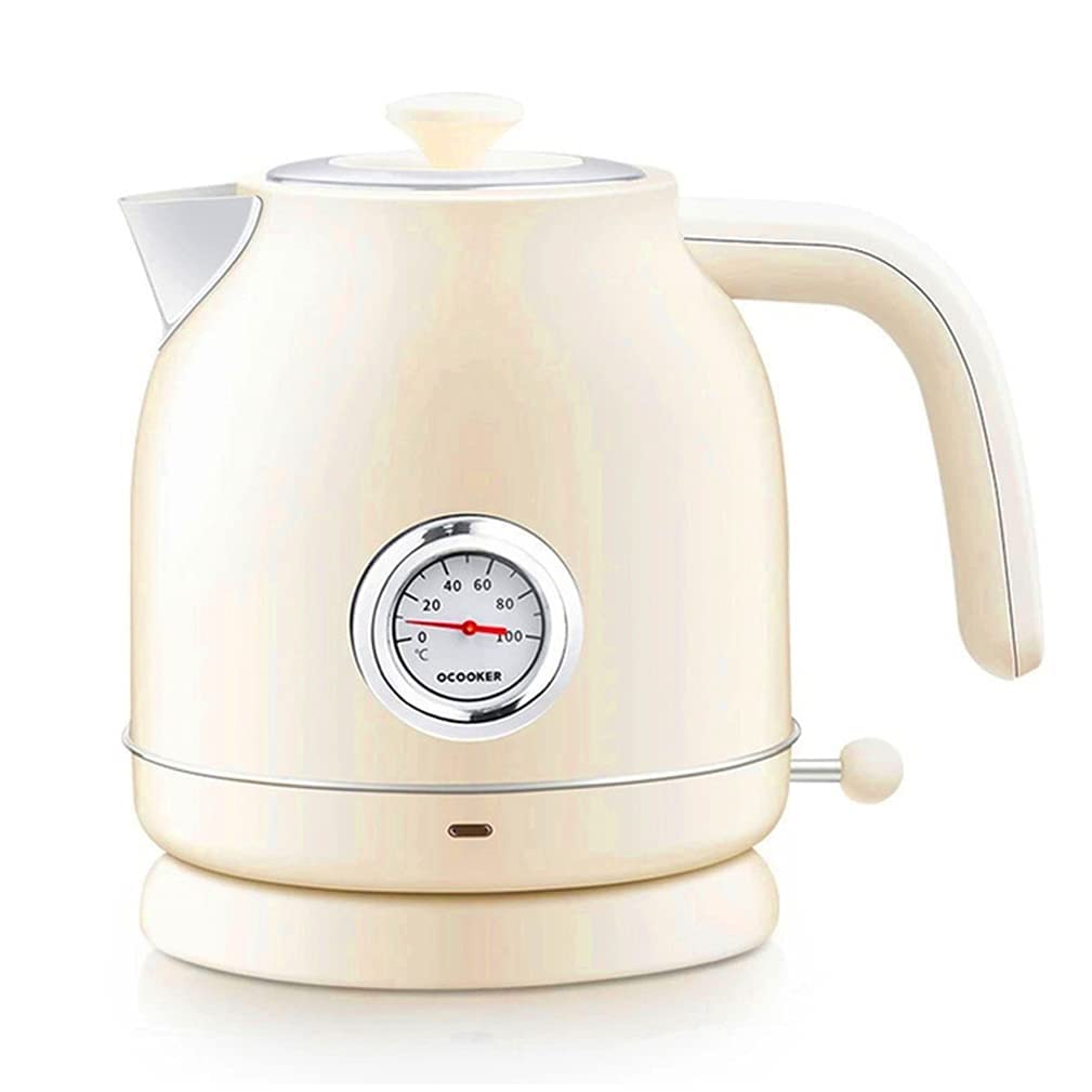 ZYBW 1.8L Stainless Steel Electric Kettle with Temperature Control - Fast Boiling, Auto Shut Off & Dry Burn Protection - Retro Style Keep Warm Kettle for Home, Office & Tea Lovers (Green)