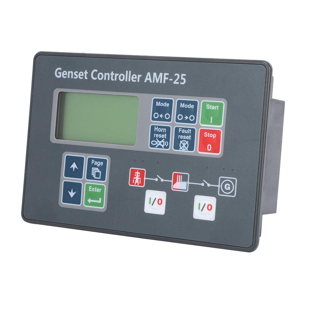 Generator Parts - LED & LCD Display Genset Controller for Power Fault Detection | Compatible with Electronics Industry | Perfect for Backup Power Systems & Emergency Power Supply